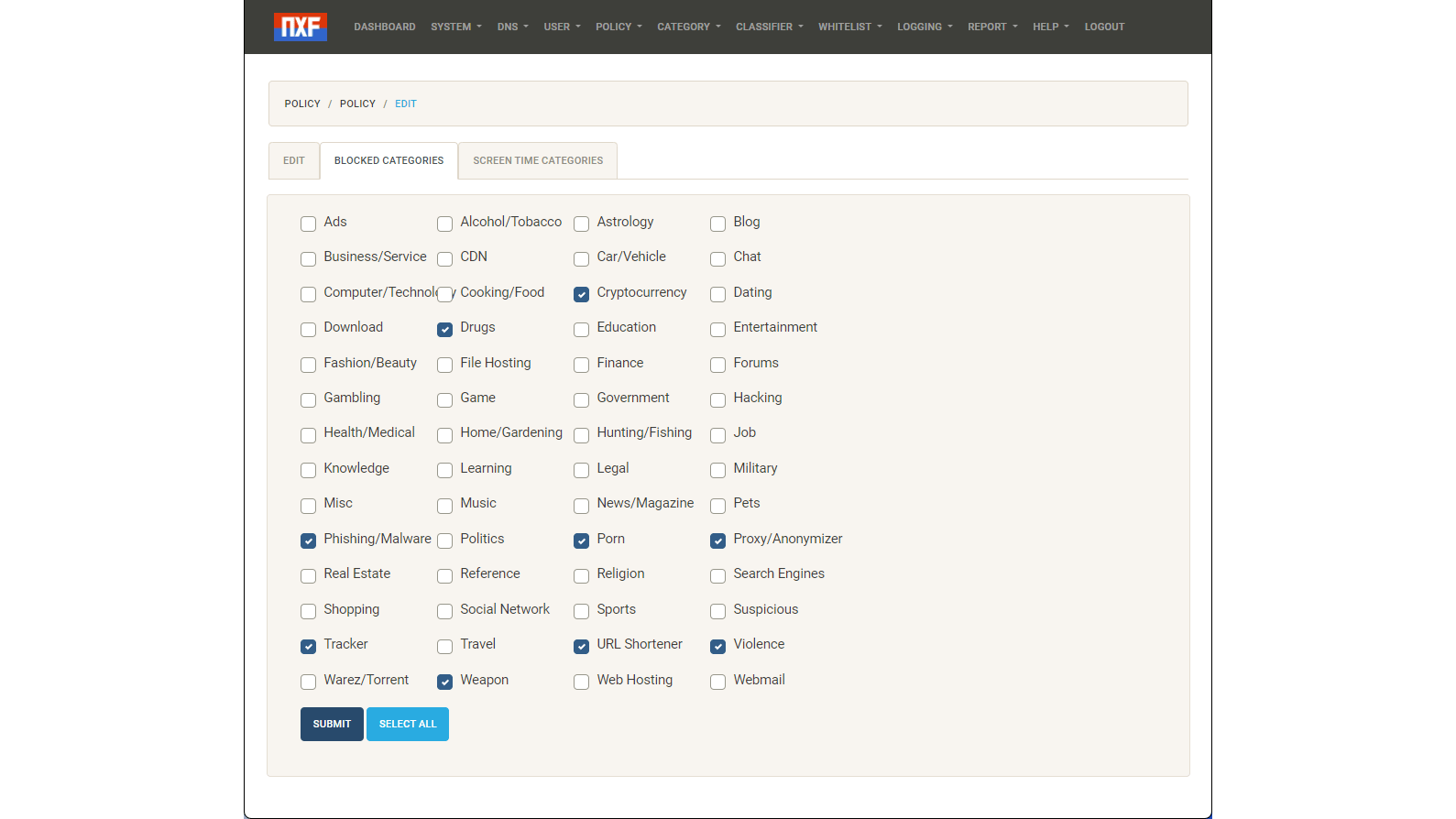 Je kunt op tientallen thematische categorieën filteren.