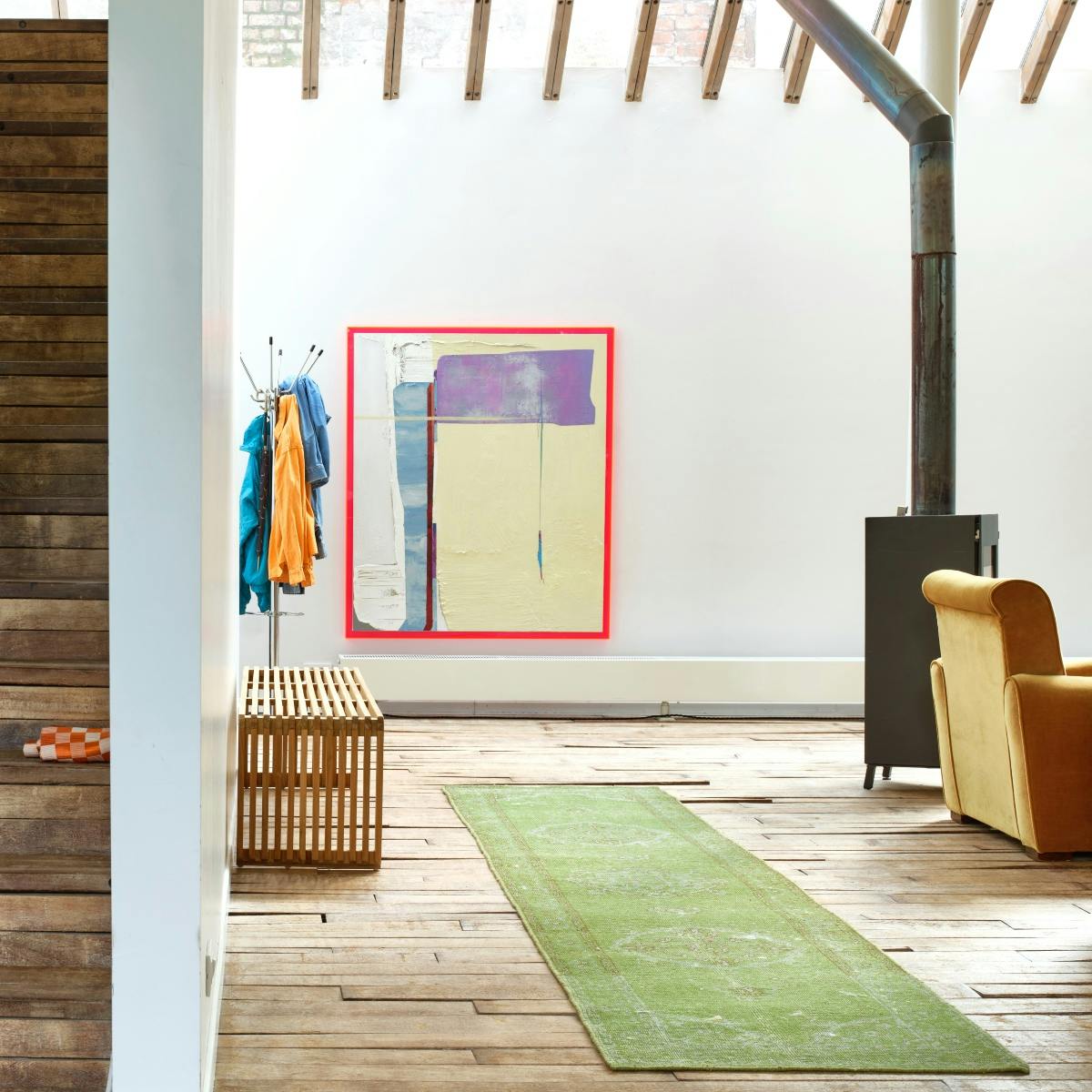 Wat een ander kleed al niet kan doen! En heb je het kleurige schilderij van HKliving al gezien?