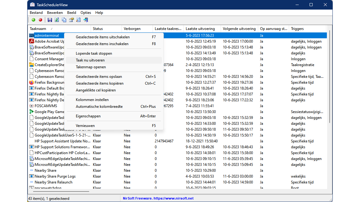 Werk je vaak met ingeplande taken dan deze beheertool van pas komen.