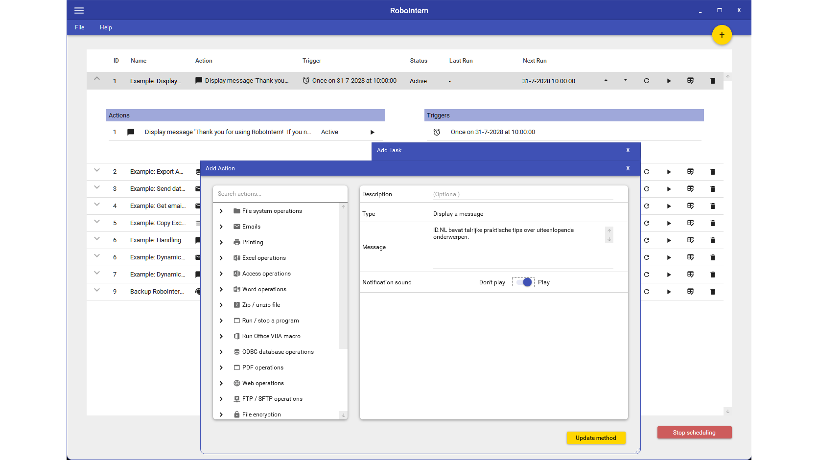 Je ziet meteen dat RoboIntern erg flexibel is.