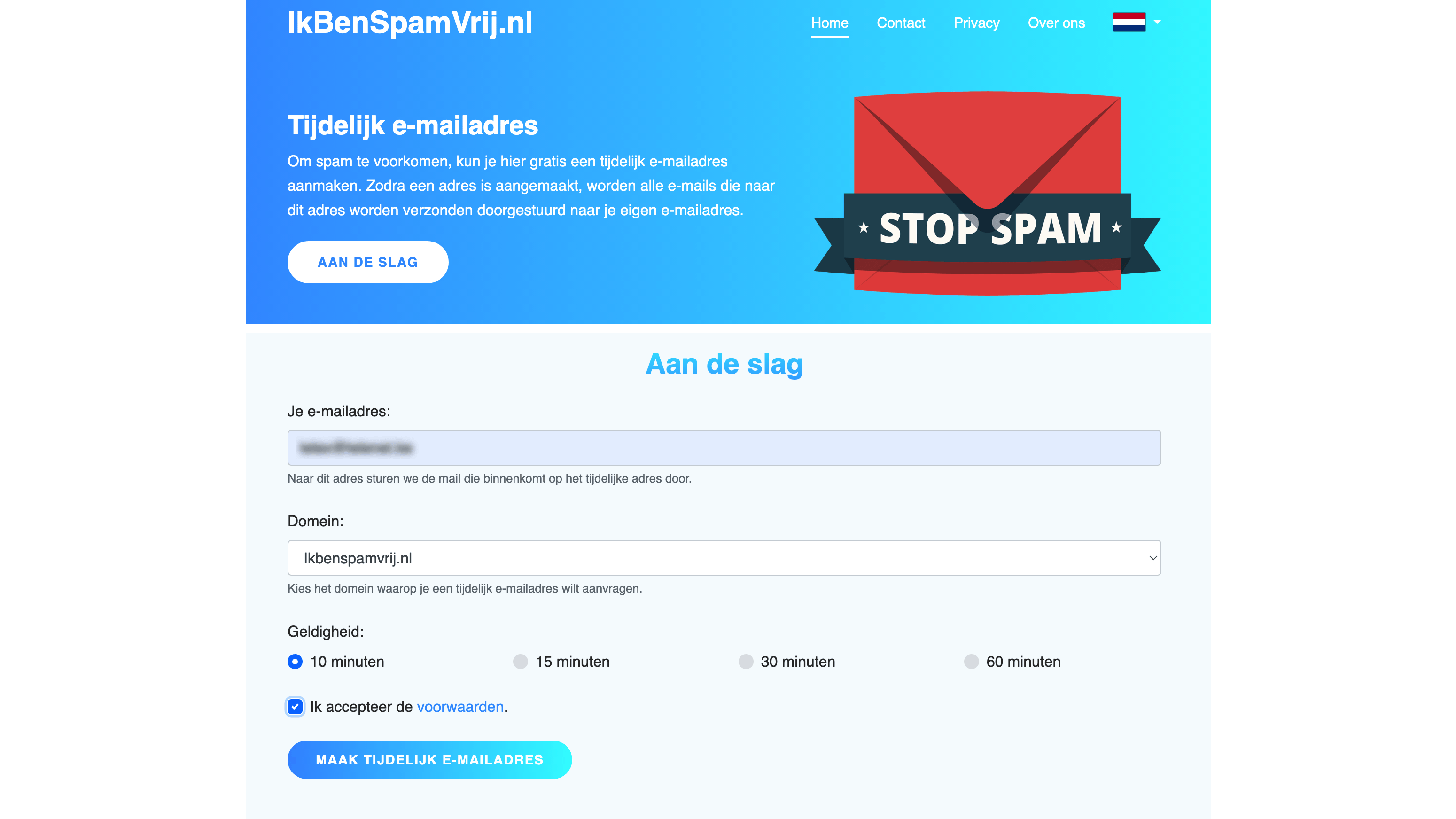 Met een wegwerpadres hoef je je persoonlijke mailadres niet prijs te geven.