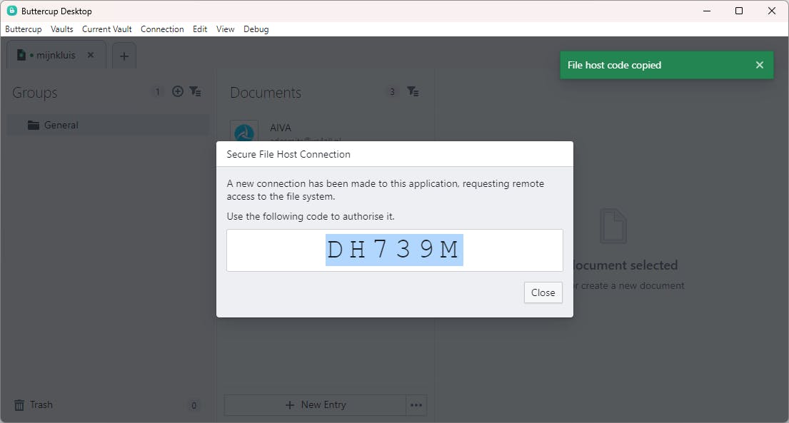 Je moet eenmalig je browser aan het desktop-programma koppelen.