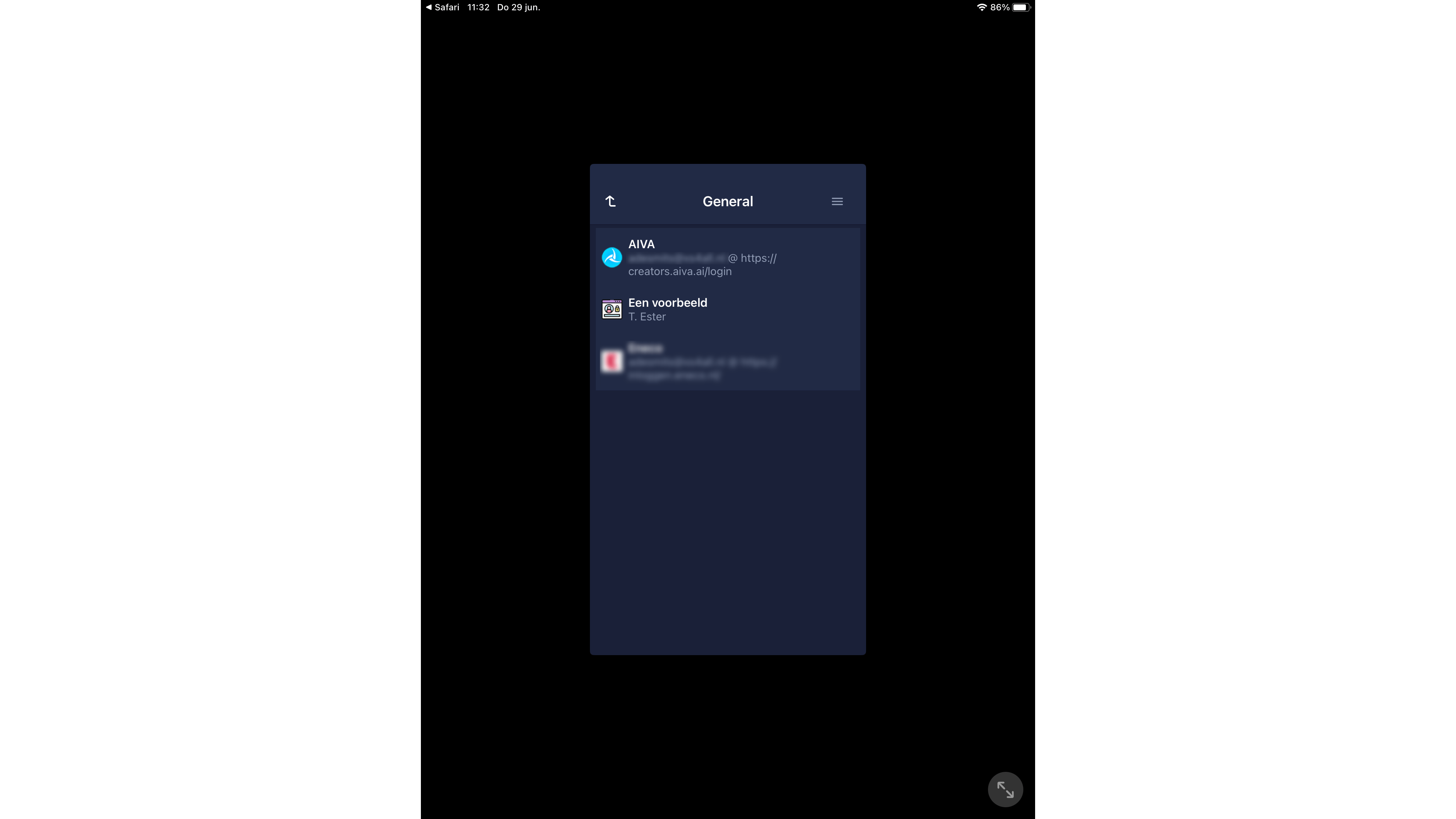 Ook met onze smartphone hebben we nu toegang tot onze kluis.