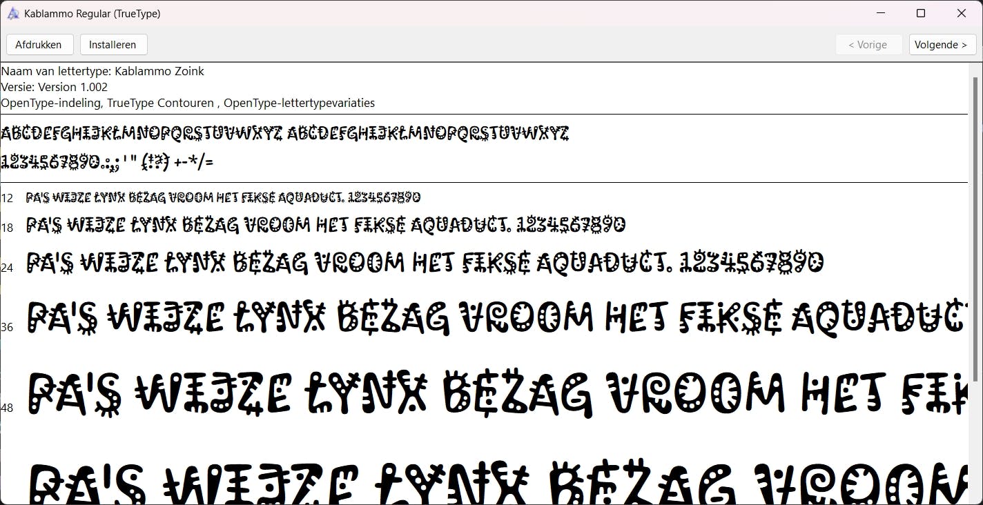 Klik linksboven op de knop Installeren.
