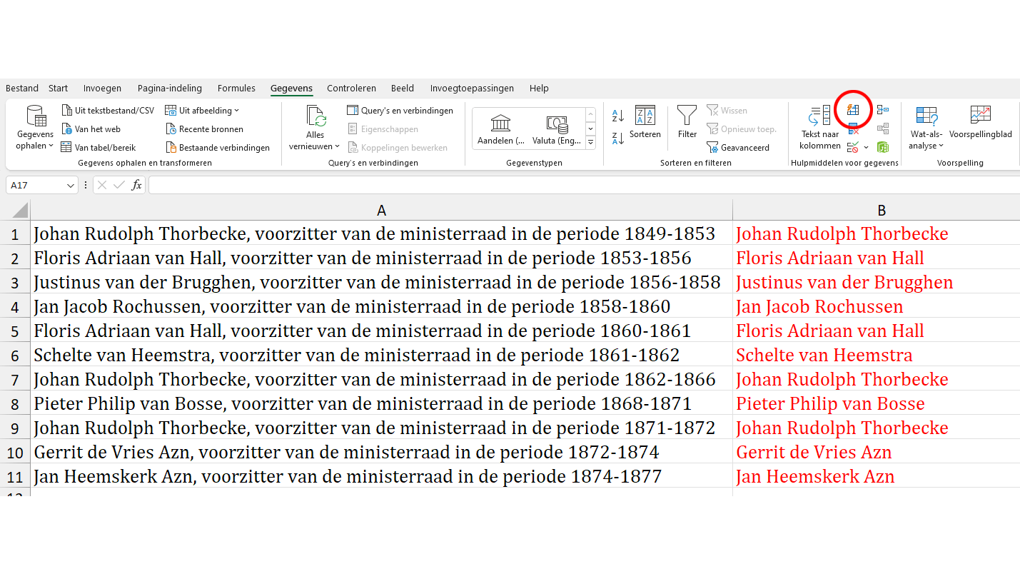 De knop Snel aanvullen herken je aan het kleine bliksempje.