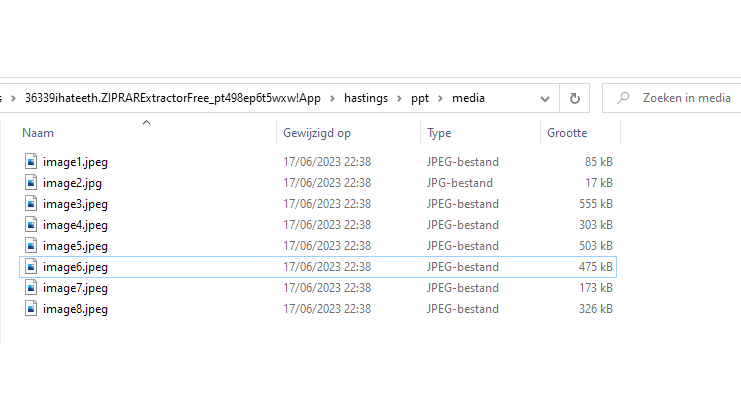 In de map media zitten alle afbeeldingen.