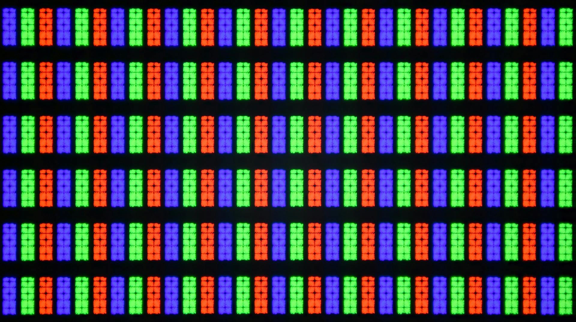 Een macrofoto van een lcd-paneel.