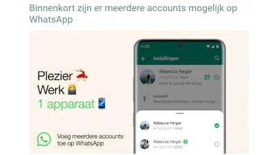 Nieuw: twee WhatsApp-accounts op één telefoon!