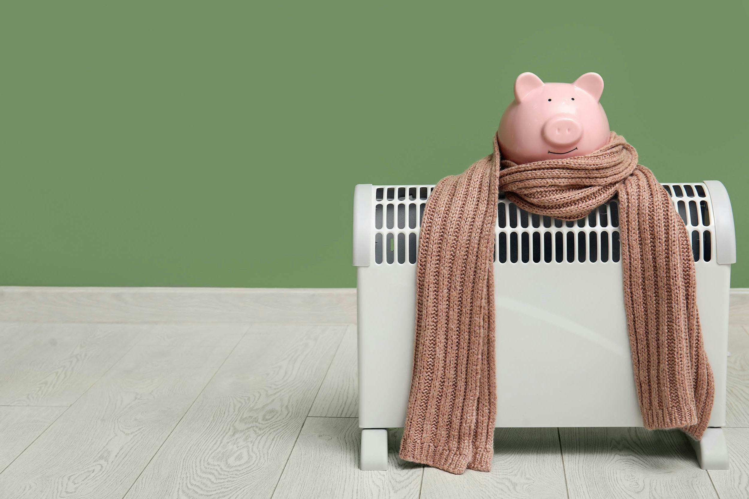 Spaarvarken op radiator