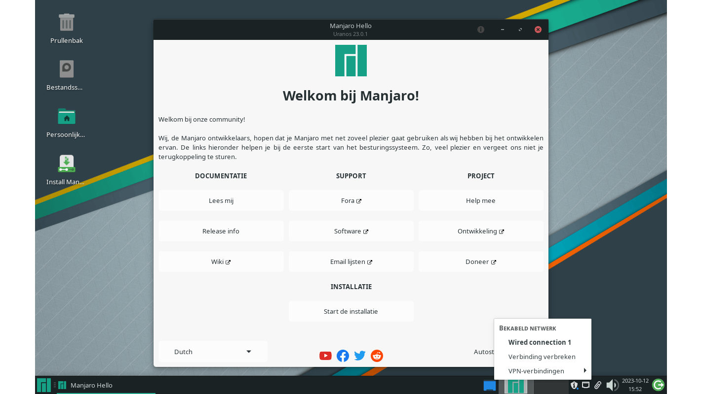 Bekijk in de liveomgeving alvast een voorproefje van Manjaro en voer de installatie uit.