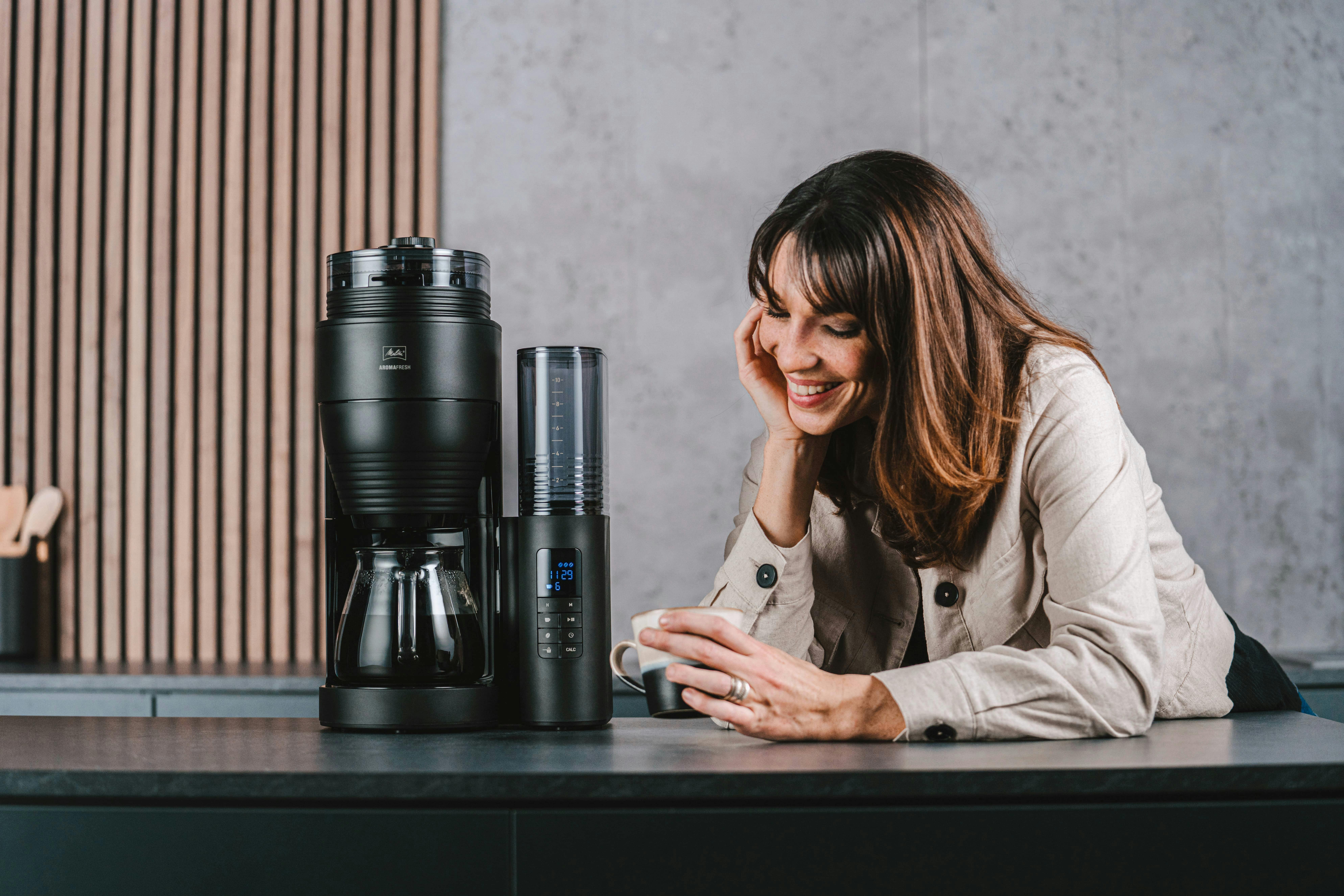 Vers gemalen koffie smaakt naar meer met de Melitta AromaFresh