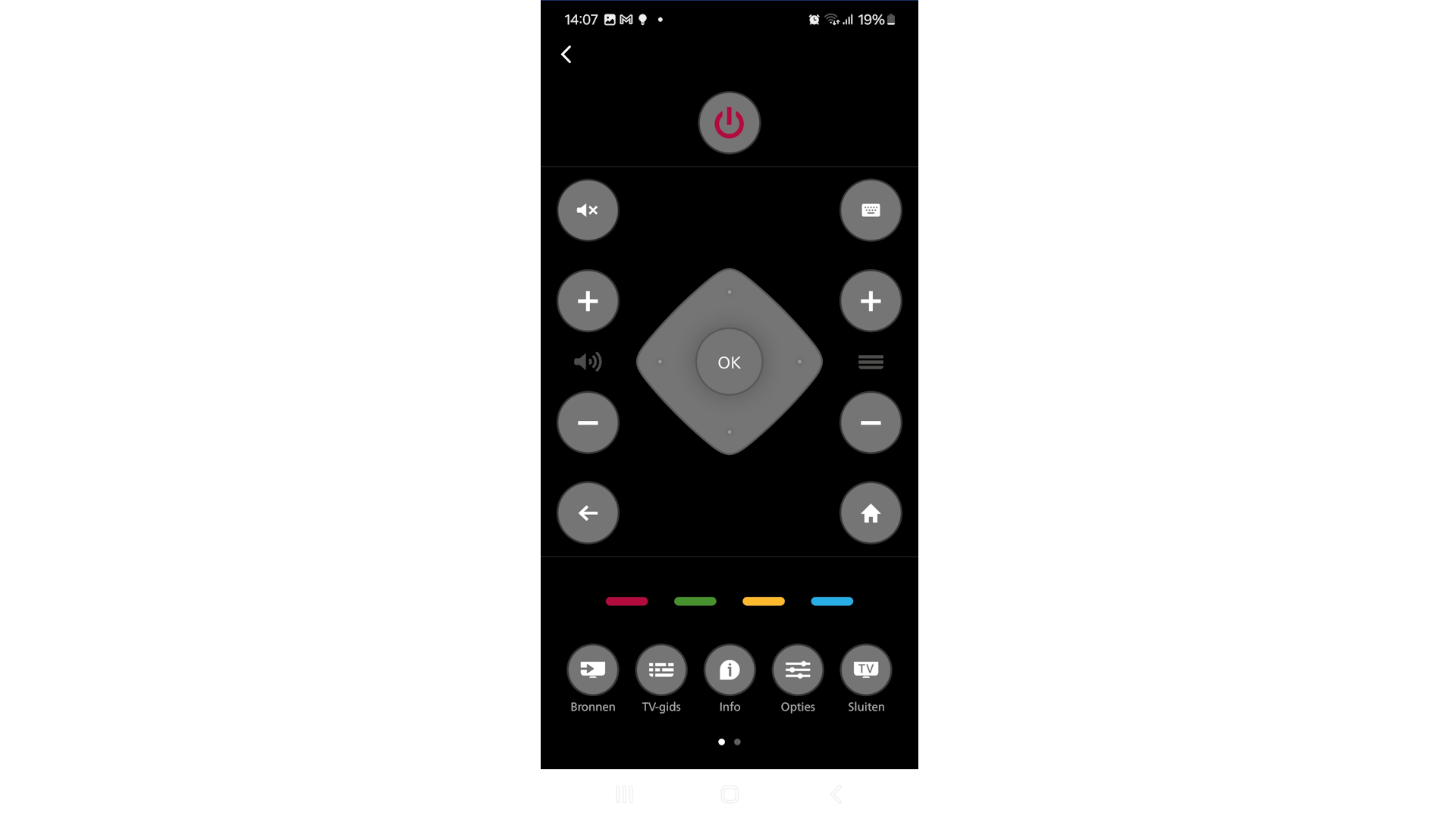 De meeste apps hebben ook navigatieknoppen die vergelijkbaar zijn met die van je afstandsbediening.