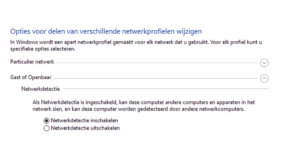 Dankzij Netwerkdetectie kunnen apparaten elkaar vinden in het netwerk.