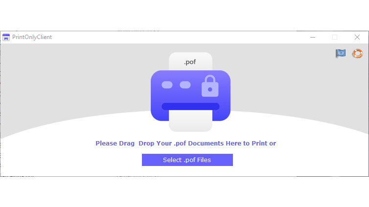 Om de pof-bestanden af te drukken, sleep je ze op de afdruk-client.