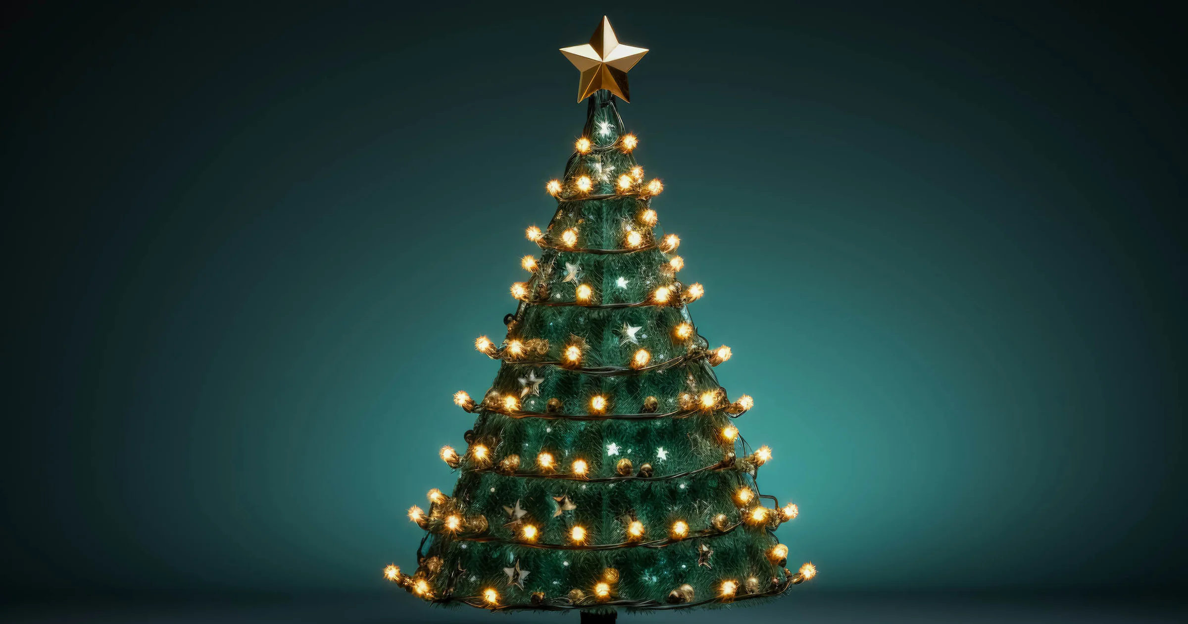 Ledlampjes lichtend voorbeeld in Nederlandse kerstbomen