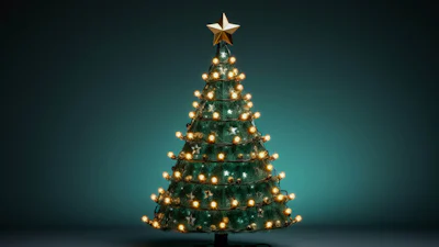 Ledlampjes lichtend voorbeeld in Nederlandse kerstbomen