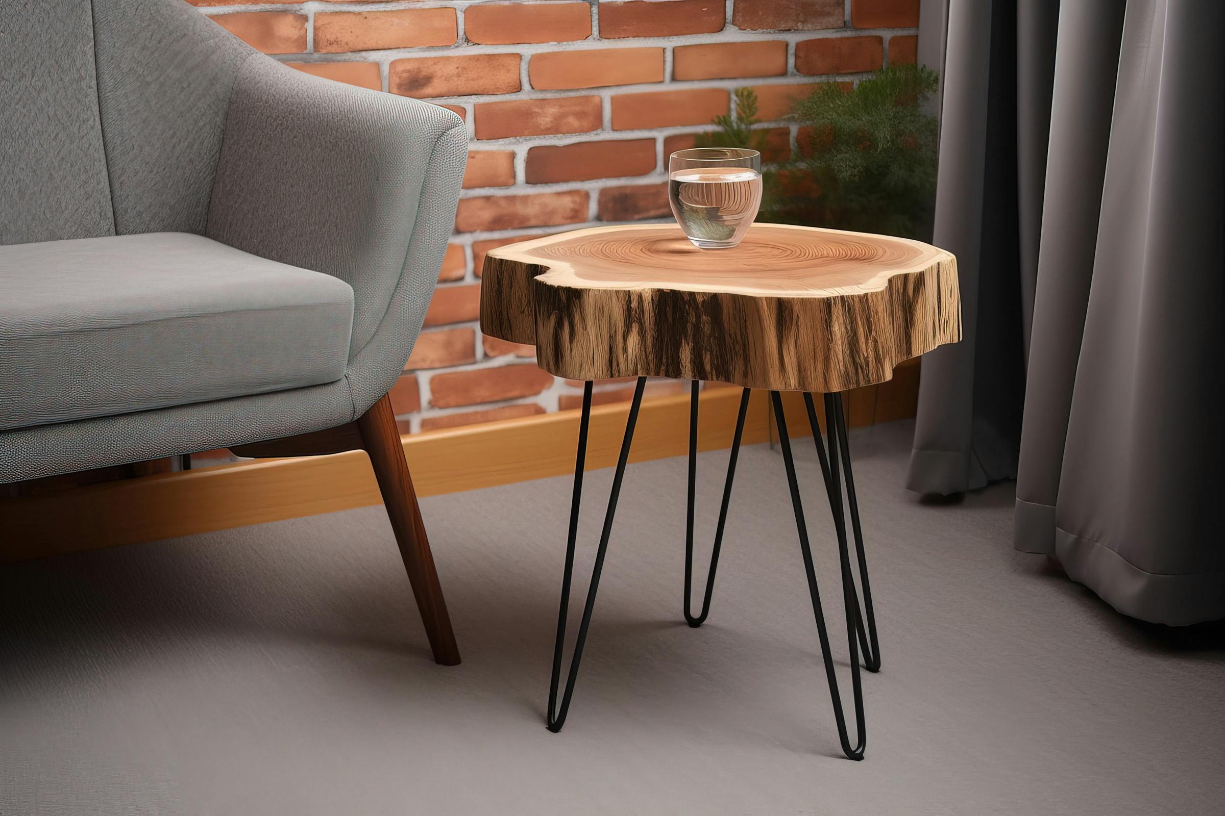 Zelf maken: twee leuke bijzettafeltjes (van een boomstam bijvoorbeeld)