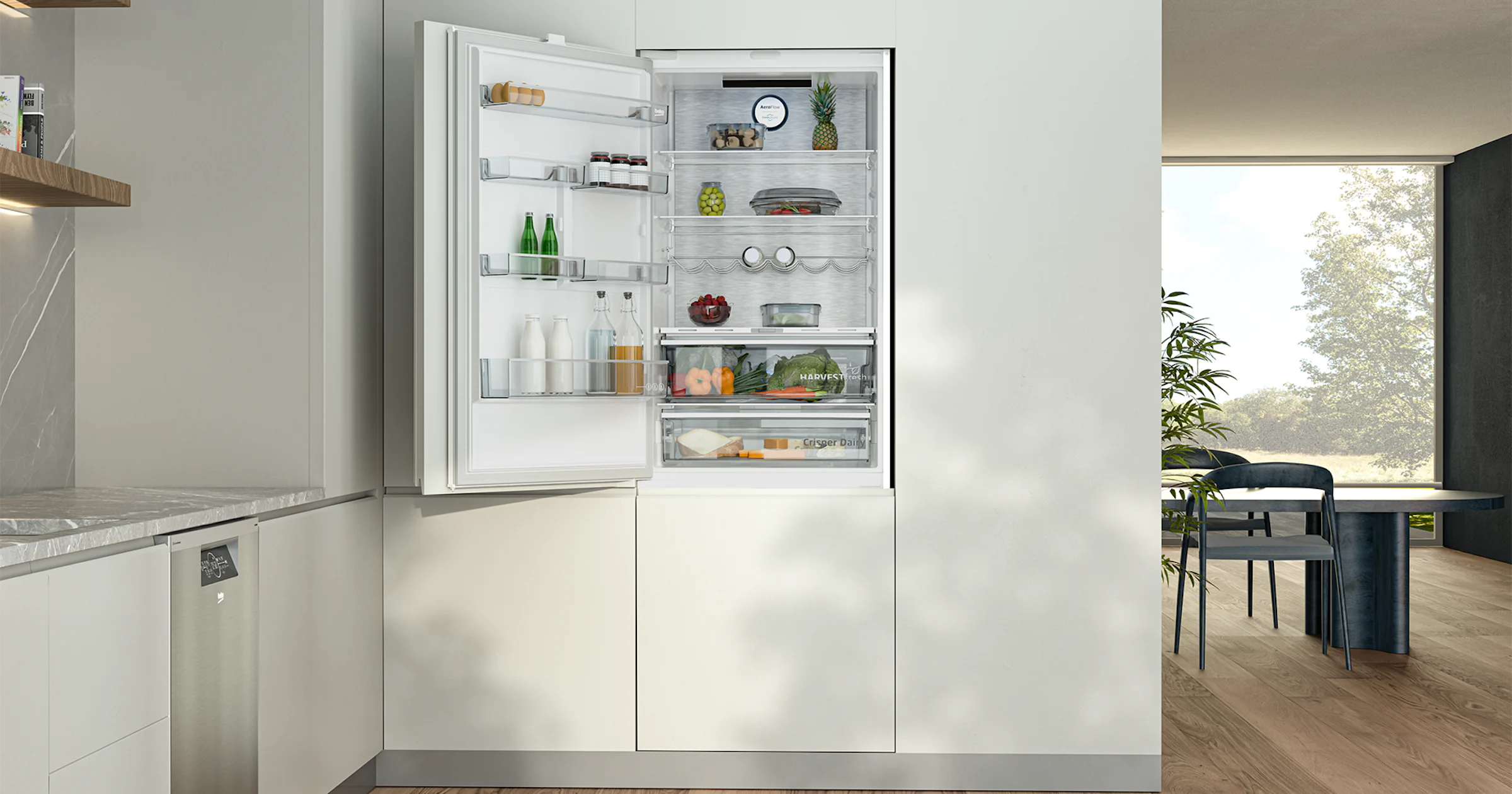 Houd eten langer vers in deze energiezuinige Beko koel-vriescombinatie