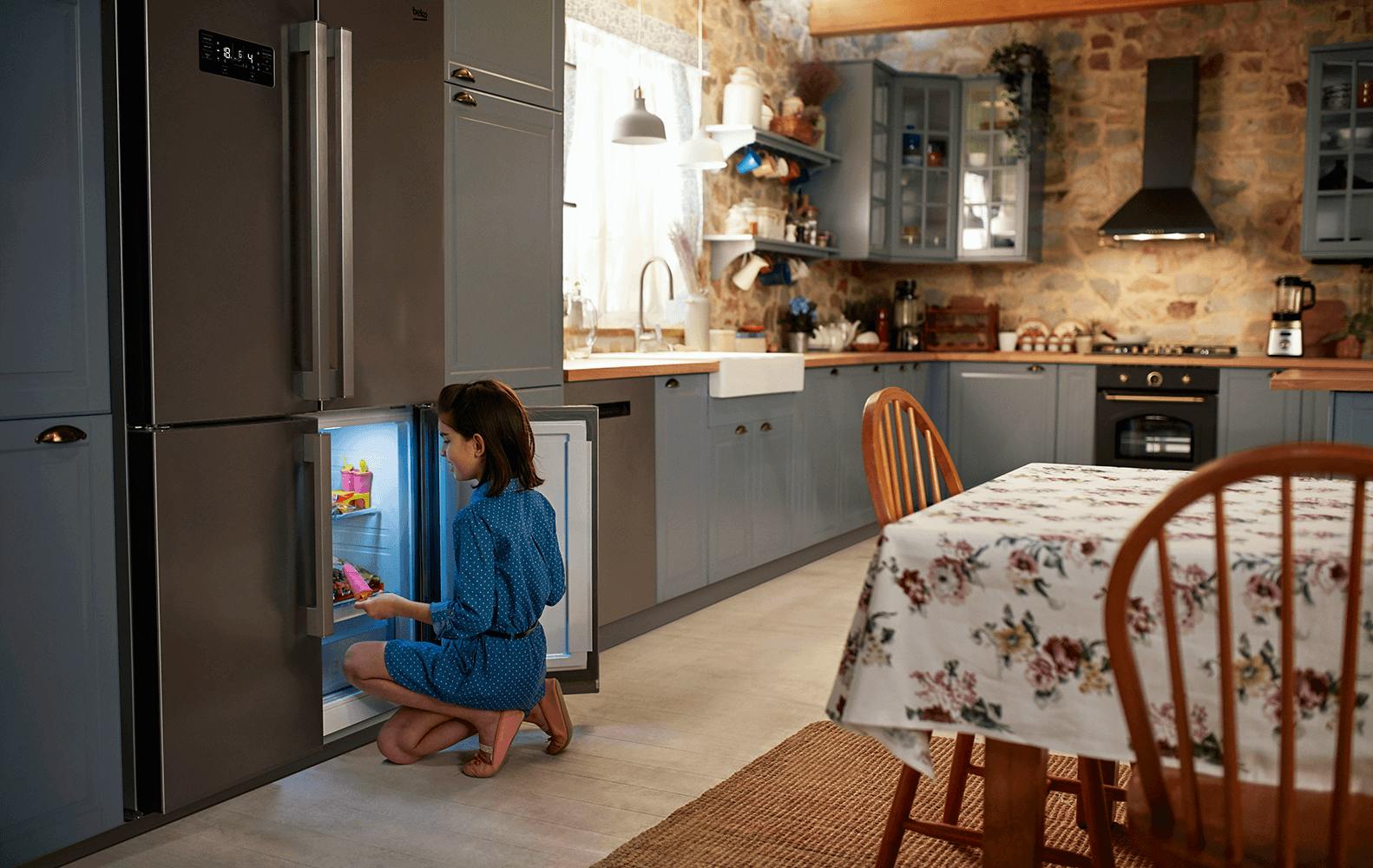 Alles koel en vers in deze slimme koel-vriescombinatie van Beko