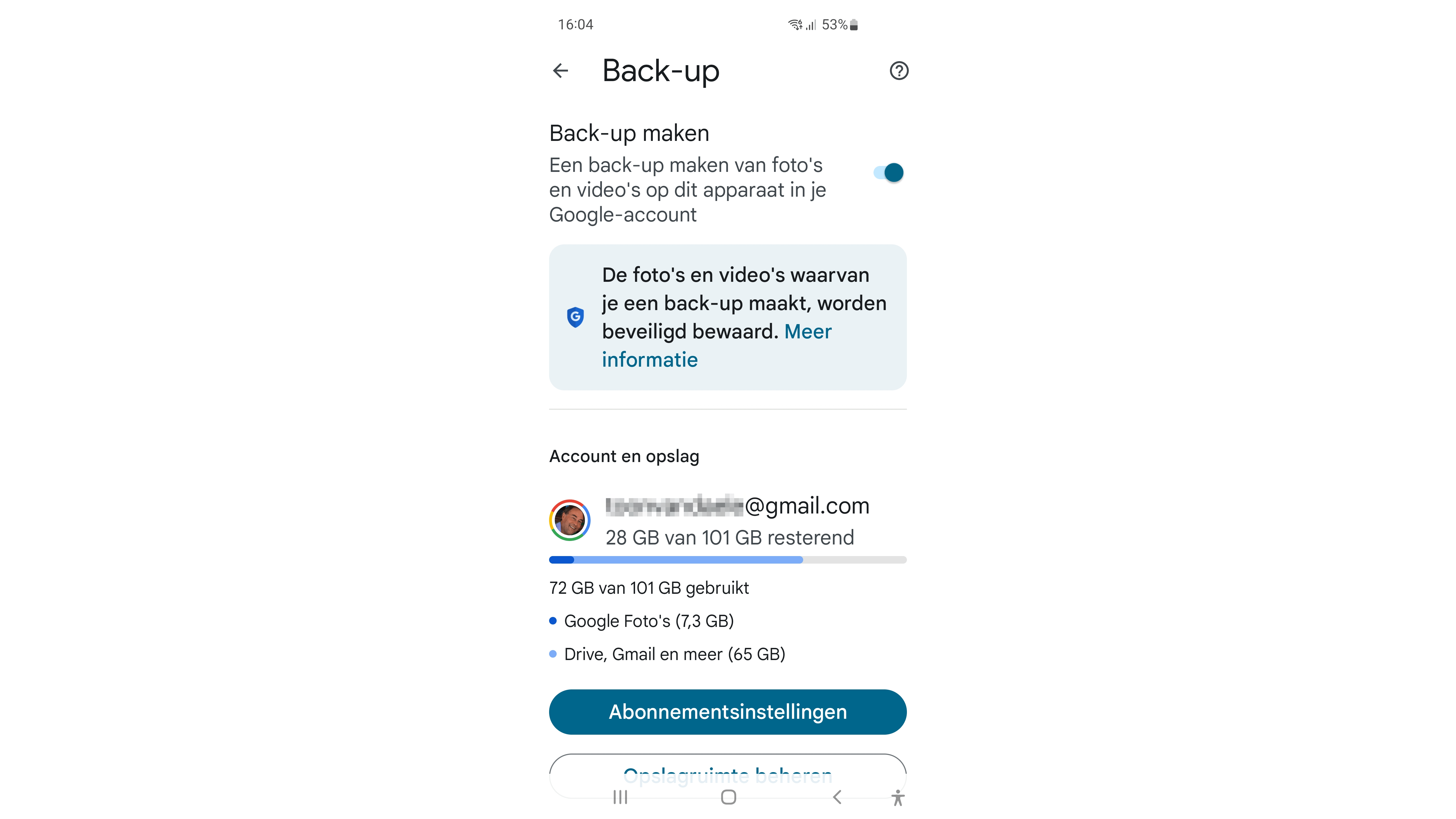 Je kunt foto’s en video’s van je mobiele apparaat automatisch naar de cloud laten back-uppen.