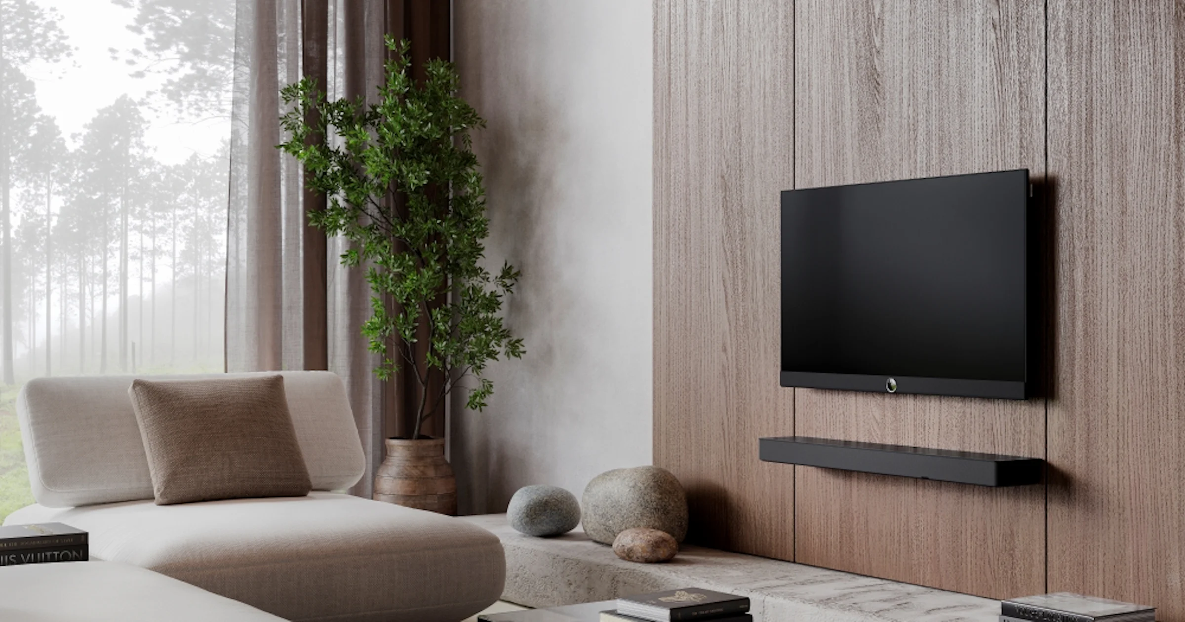 Loewe klang bar3 mr: luxe soundbar met ingebouwde subwoofers