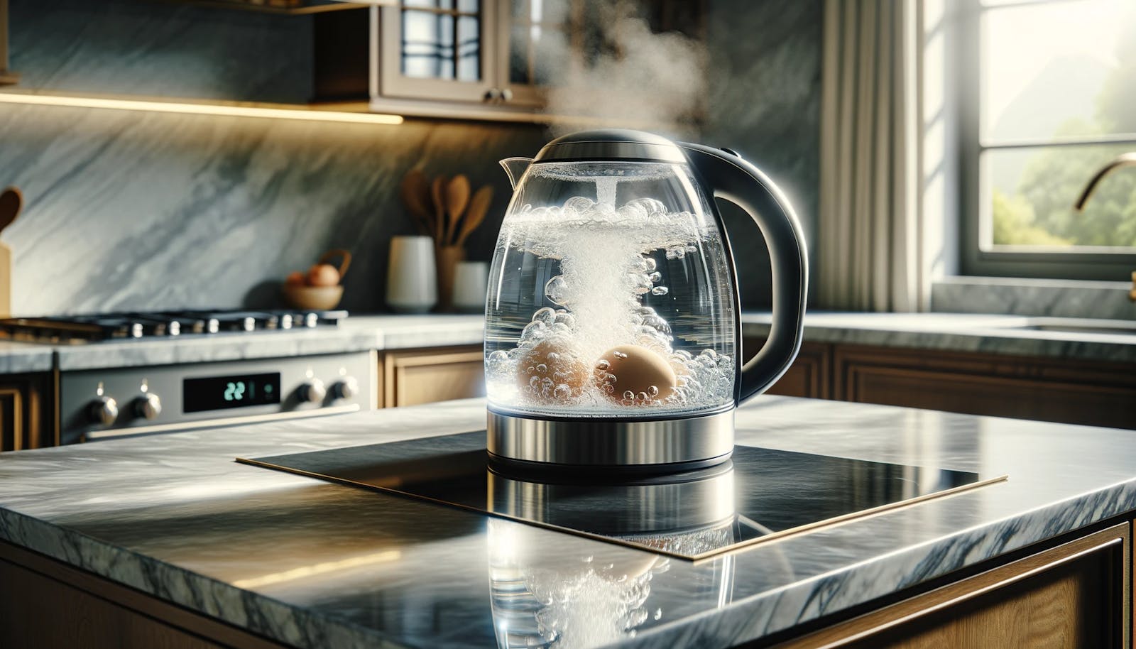 Eieren in waterkoker