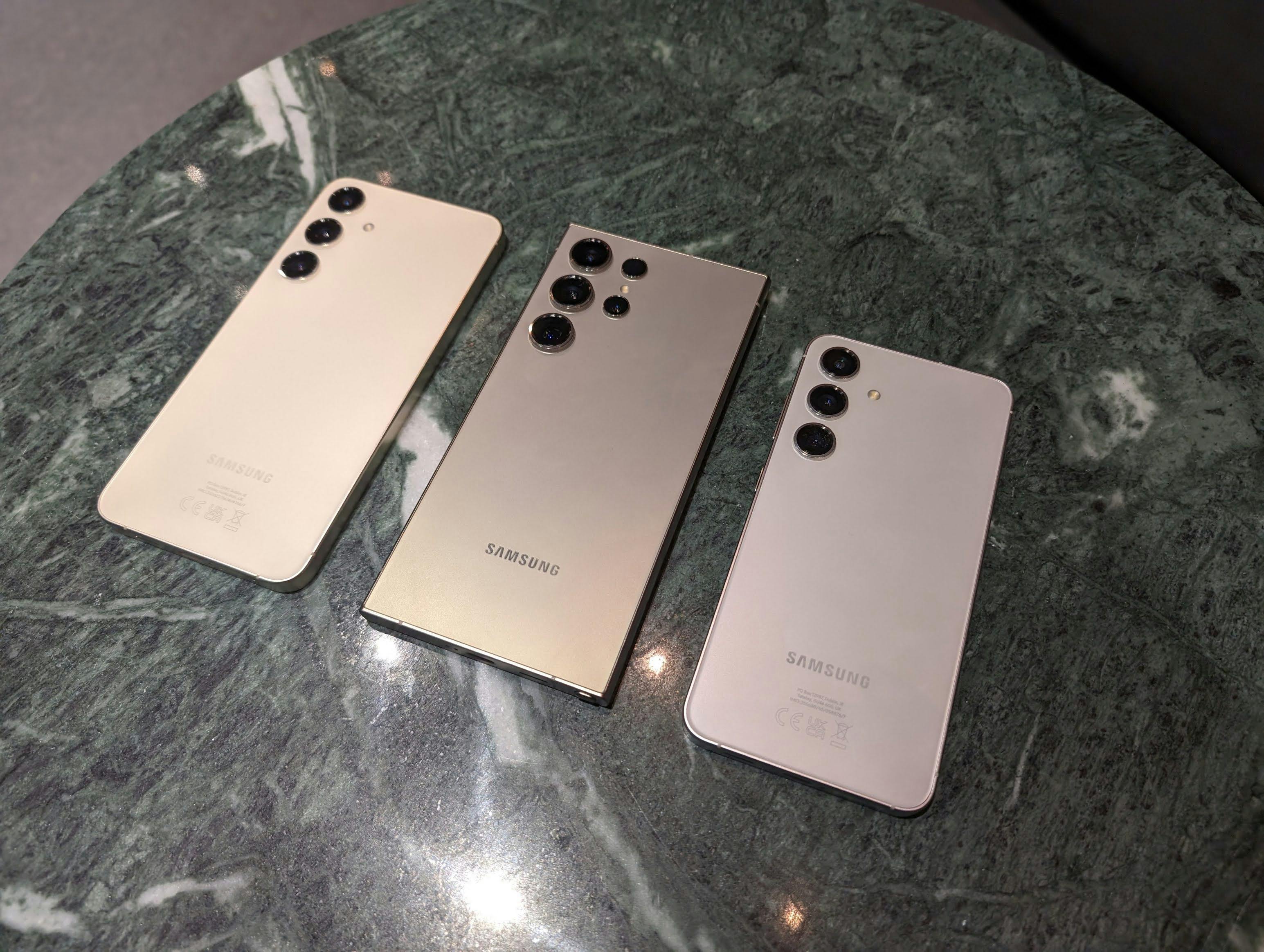 De Samsung Galaxy S24+, S24 Ultra en S24.