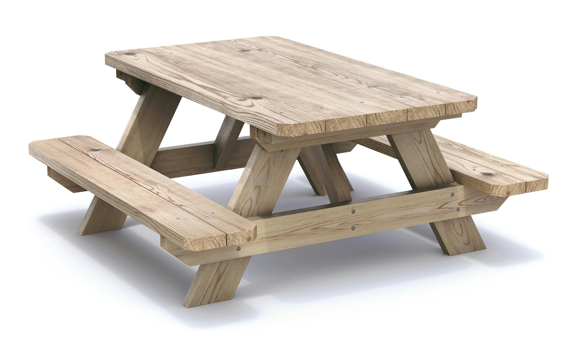 Houten picnicktafel vrijstaand