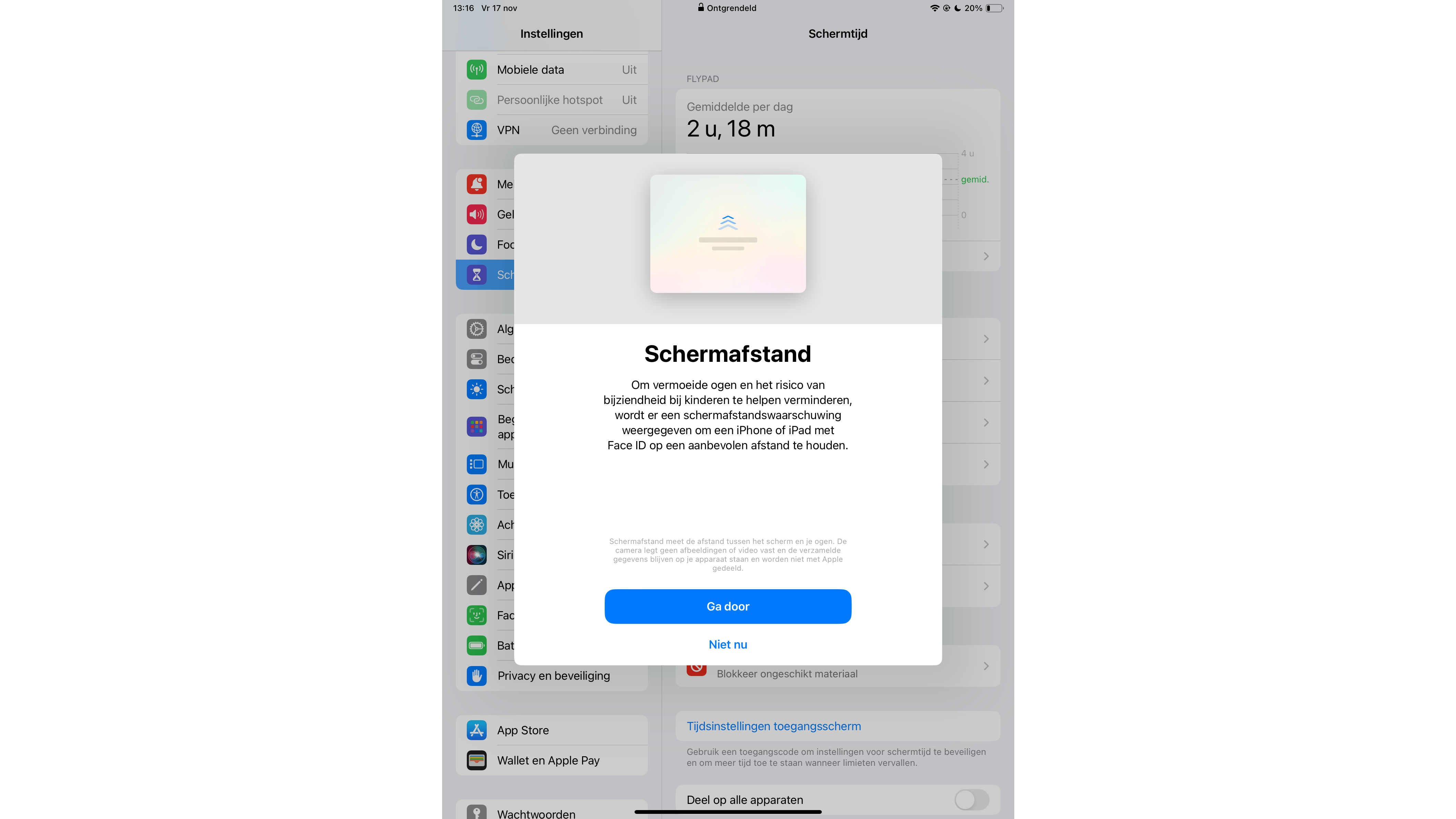 Voorkom dat je het scherm te dichtbij houdt en spaar je ogen.