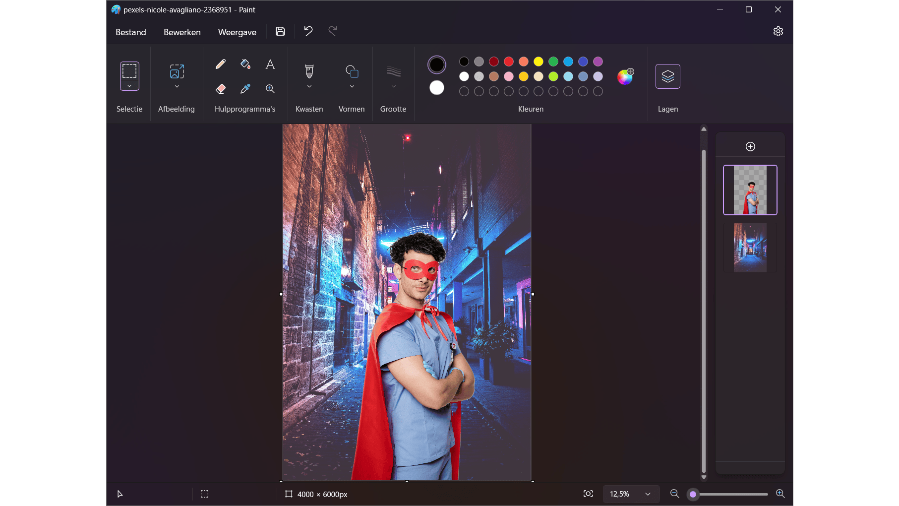 Ook in Paint kun je nu interessante montages maken met behulp van AI.