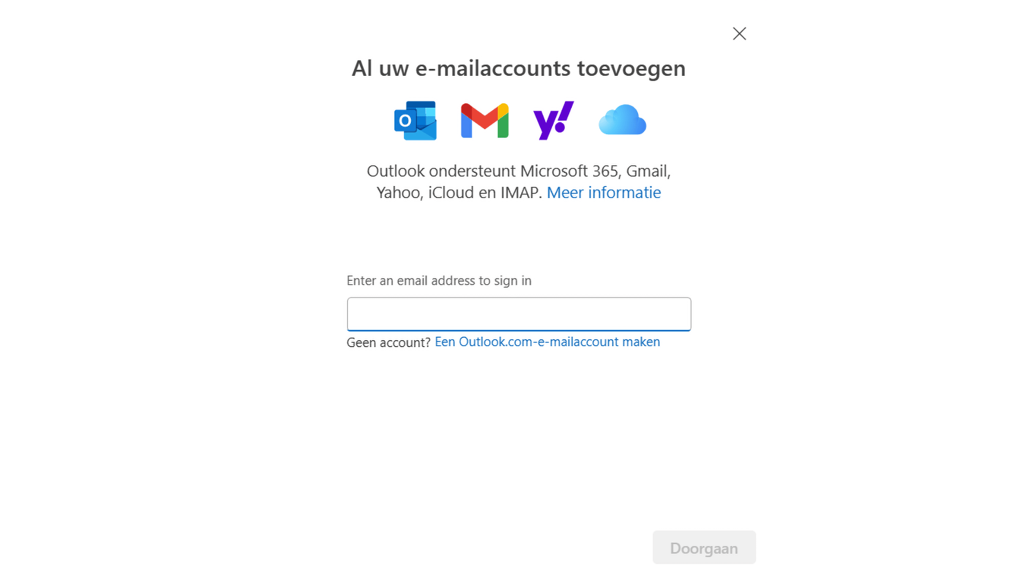 Het is makkelijker geworden om accounts van andere providers toe te voegen.