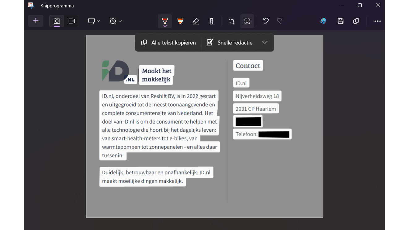 Je bedekt heel eenvoudig je persoonlijke informatie.