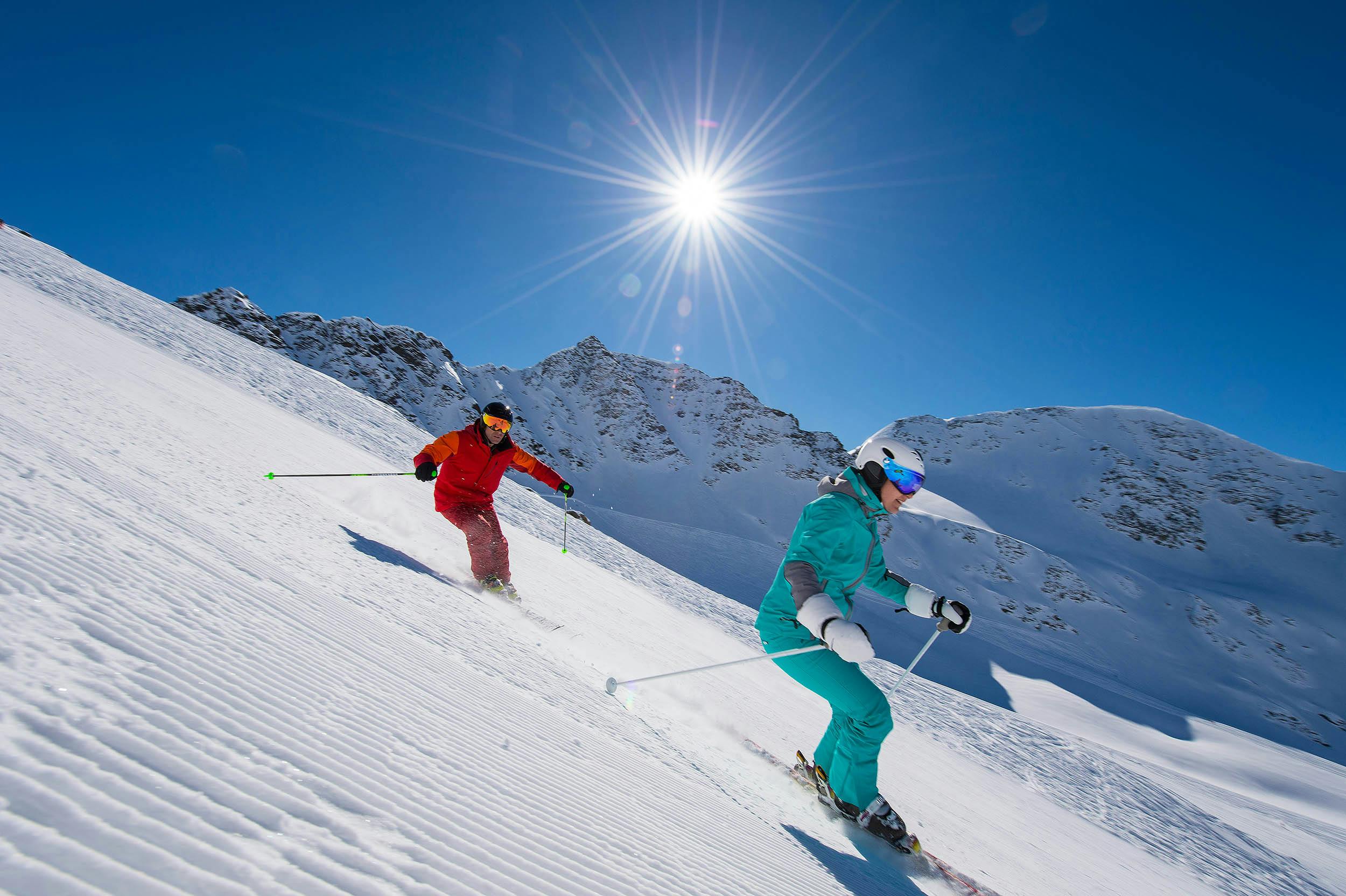 Skiën zon
