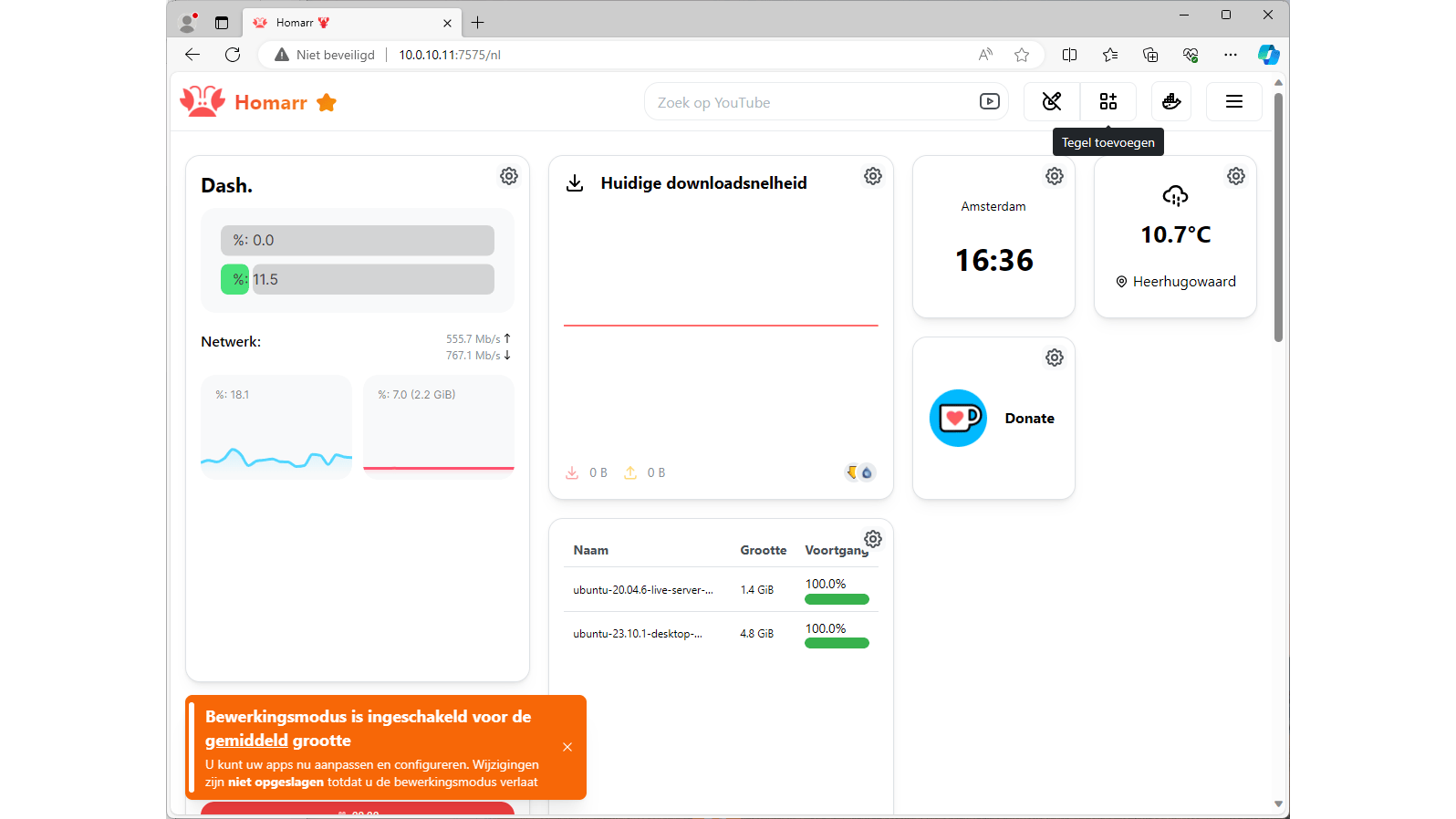 Je kunt de lay-out voor verschillende schermgroottes aanpassen.