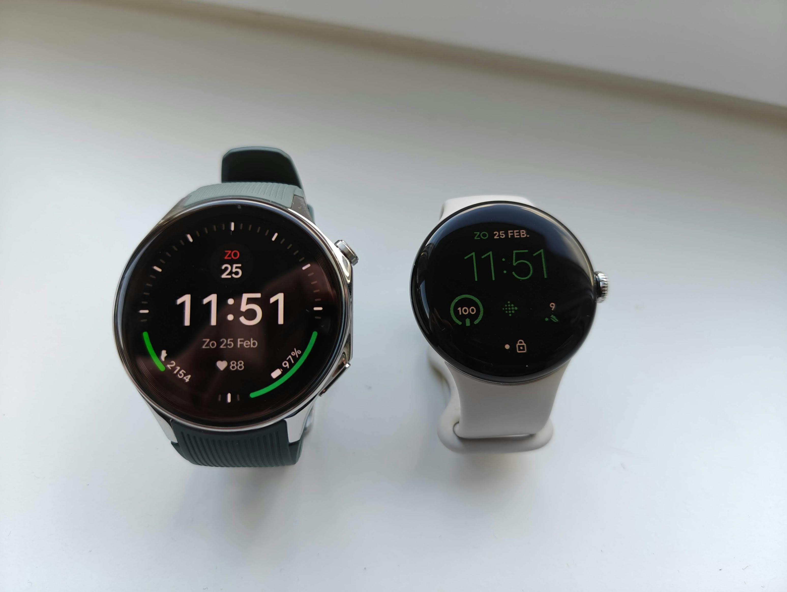 De 5 grootste verschillen tussen de OnePlus Watch 2 en Google Pixel Watch 2