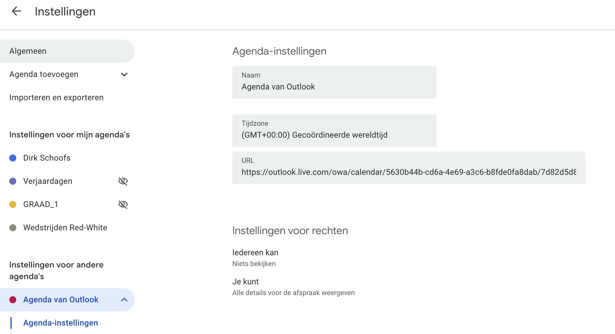 Je kunt de Outlook-link altijd even verwijderen en opnieuw toevoegen om het synchroniseren te forceren.