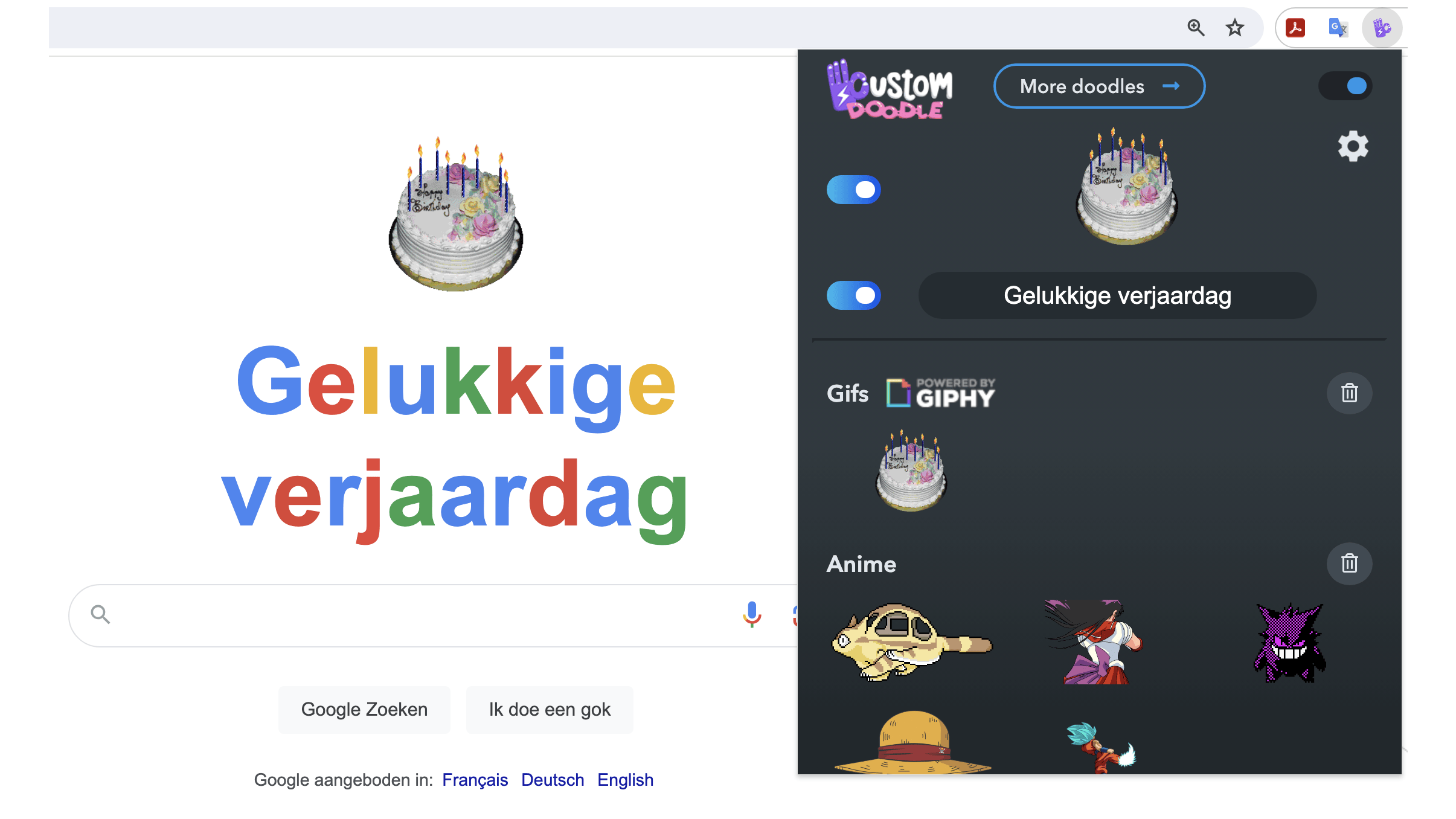 Toch mooi als je iemand een Doodle-verjaardagswens stuurt.