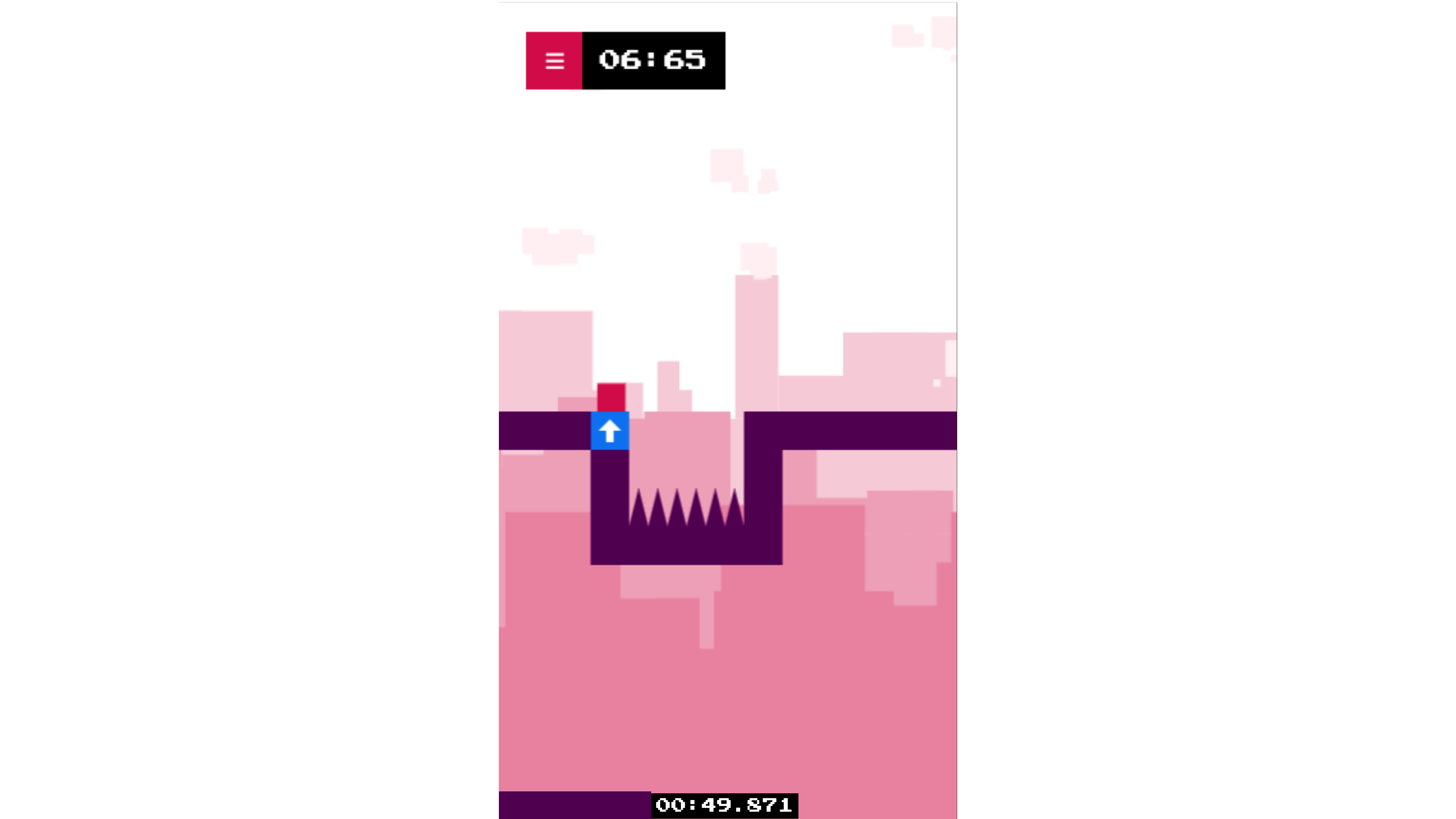 Met de pijltjestoetsen bestuur je de bewegende stip.