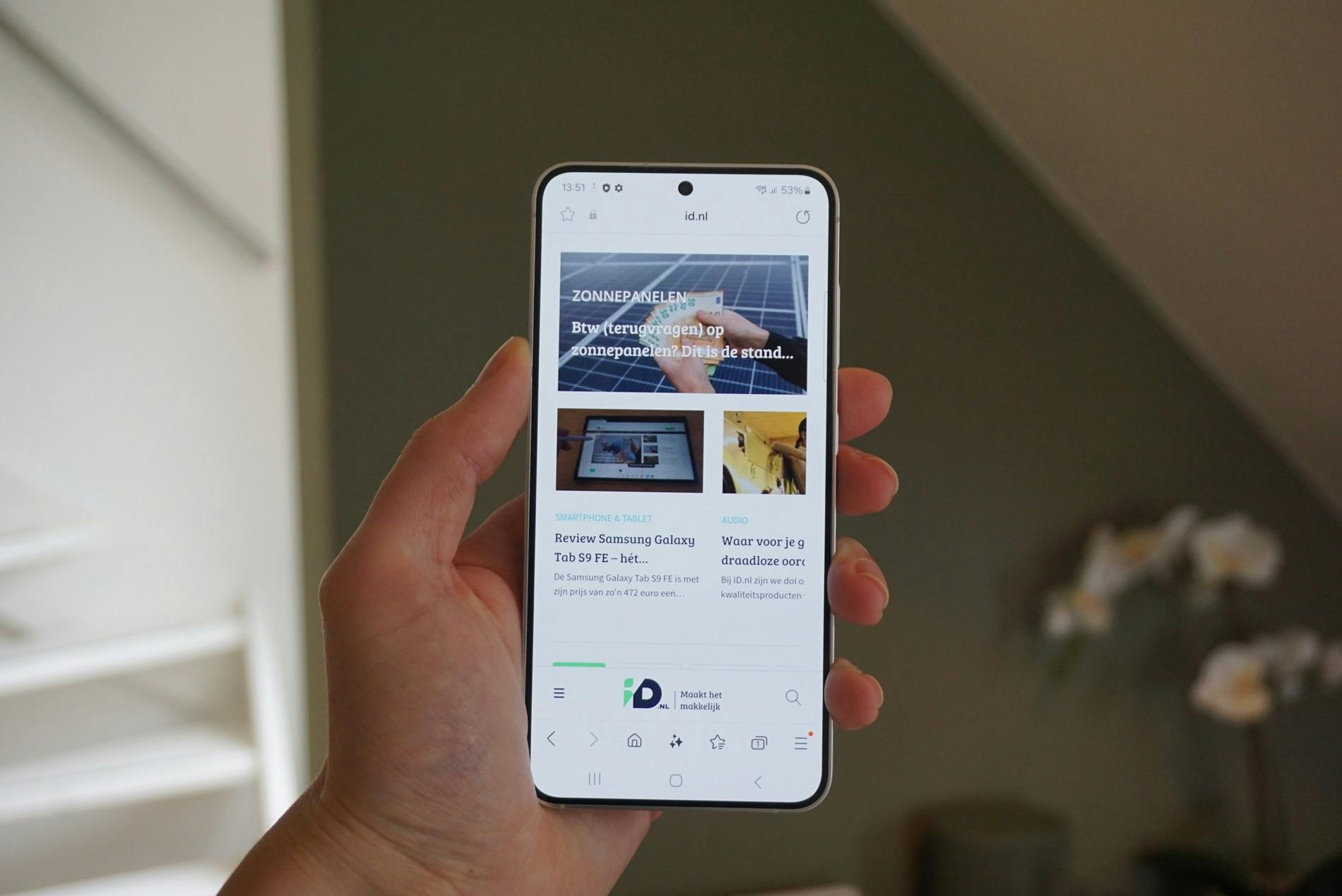 Het scherm van de Galaxy S24 kan écht lekker fel.