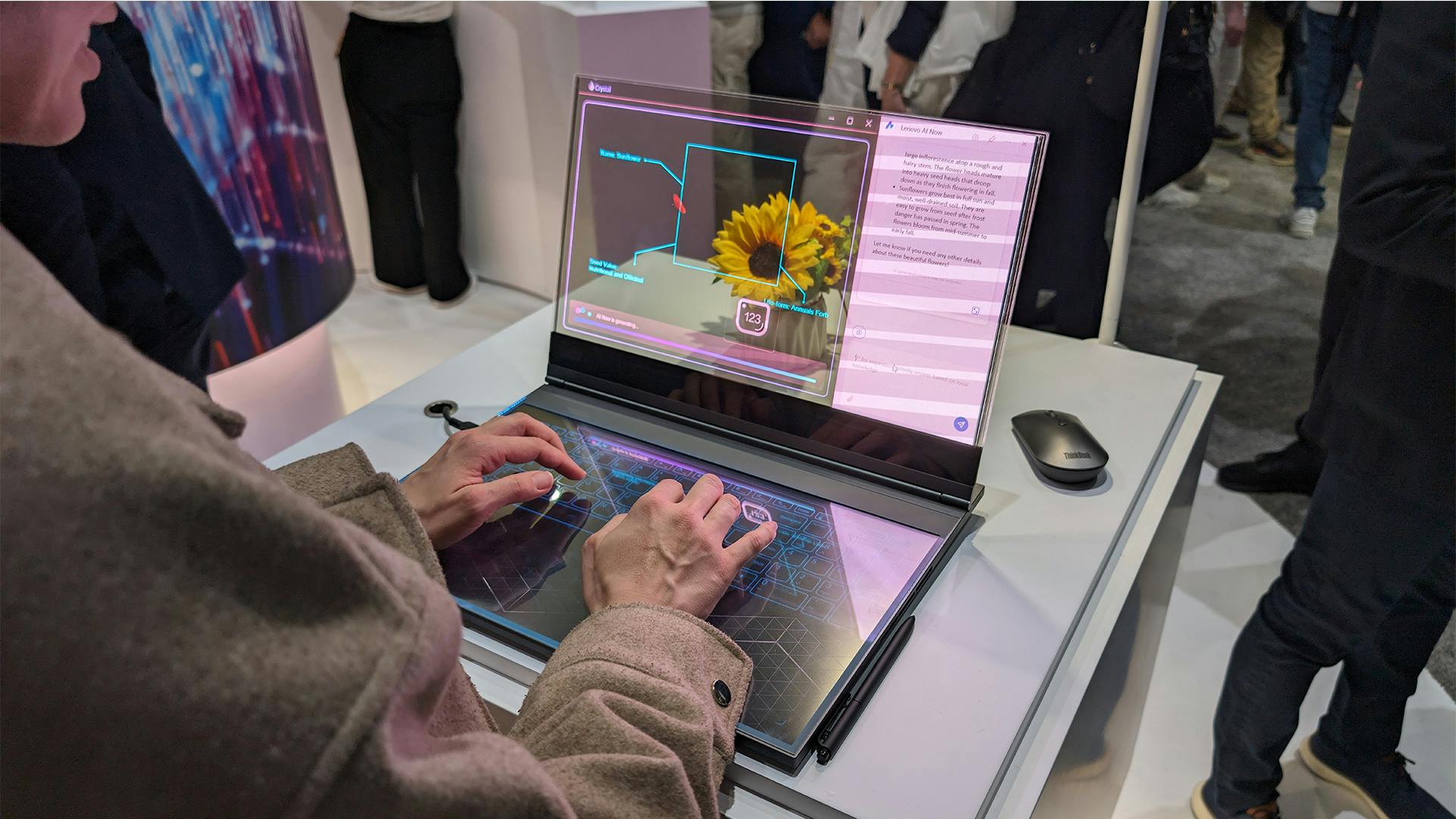 Die lijnen op het beeld verschijnen alleen op de foto's. Die zie je niet als je ernaast staat.