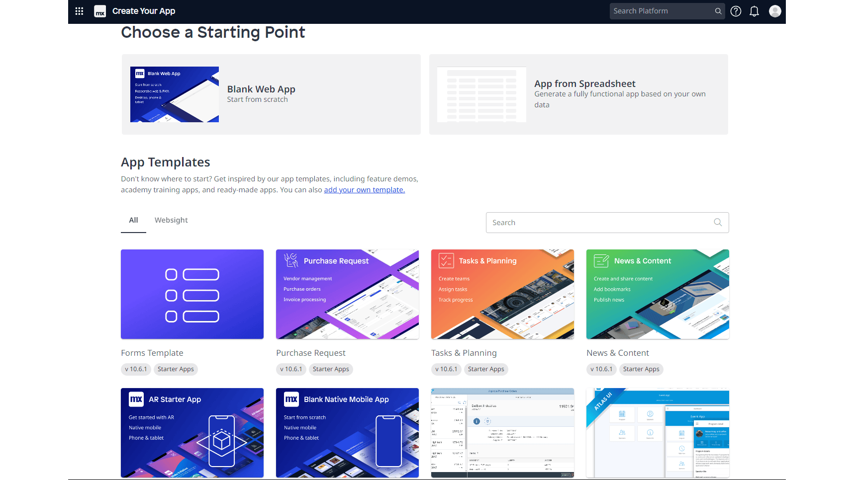 Mendix: een low-code platform voor apps, bijvoorbeeld op basis van eigen spreadsheets en data.