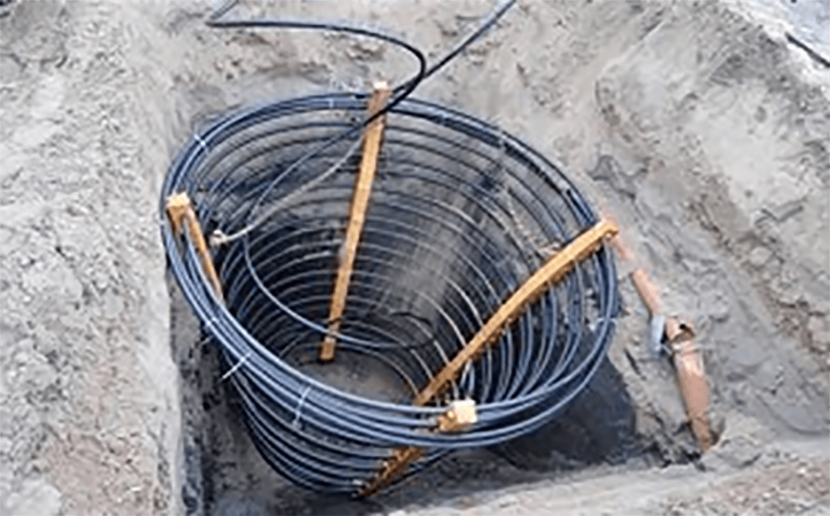 De aardwarmtekorf wordt vier meter diep ingegraven.