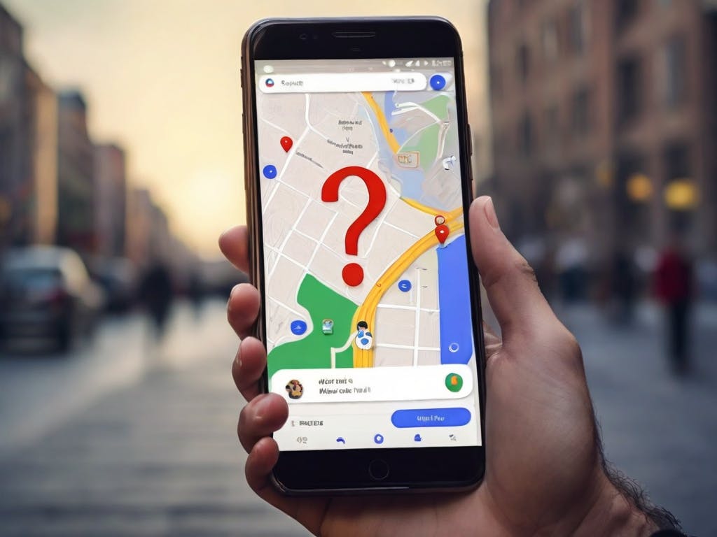 Navigatie-app van slag