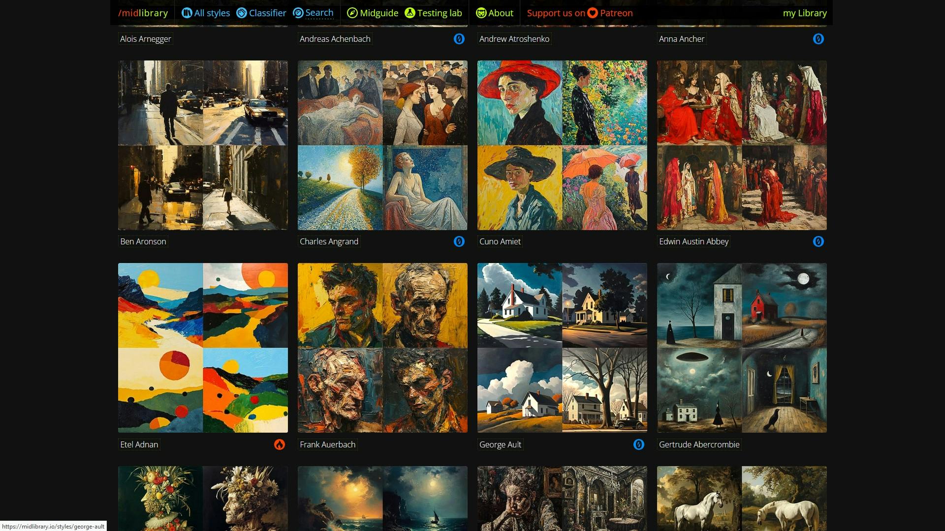 Dit is een goede bron om te leren over de stijlen van kunstenaars.