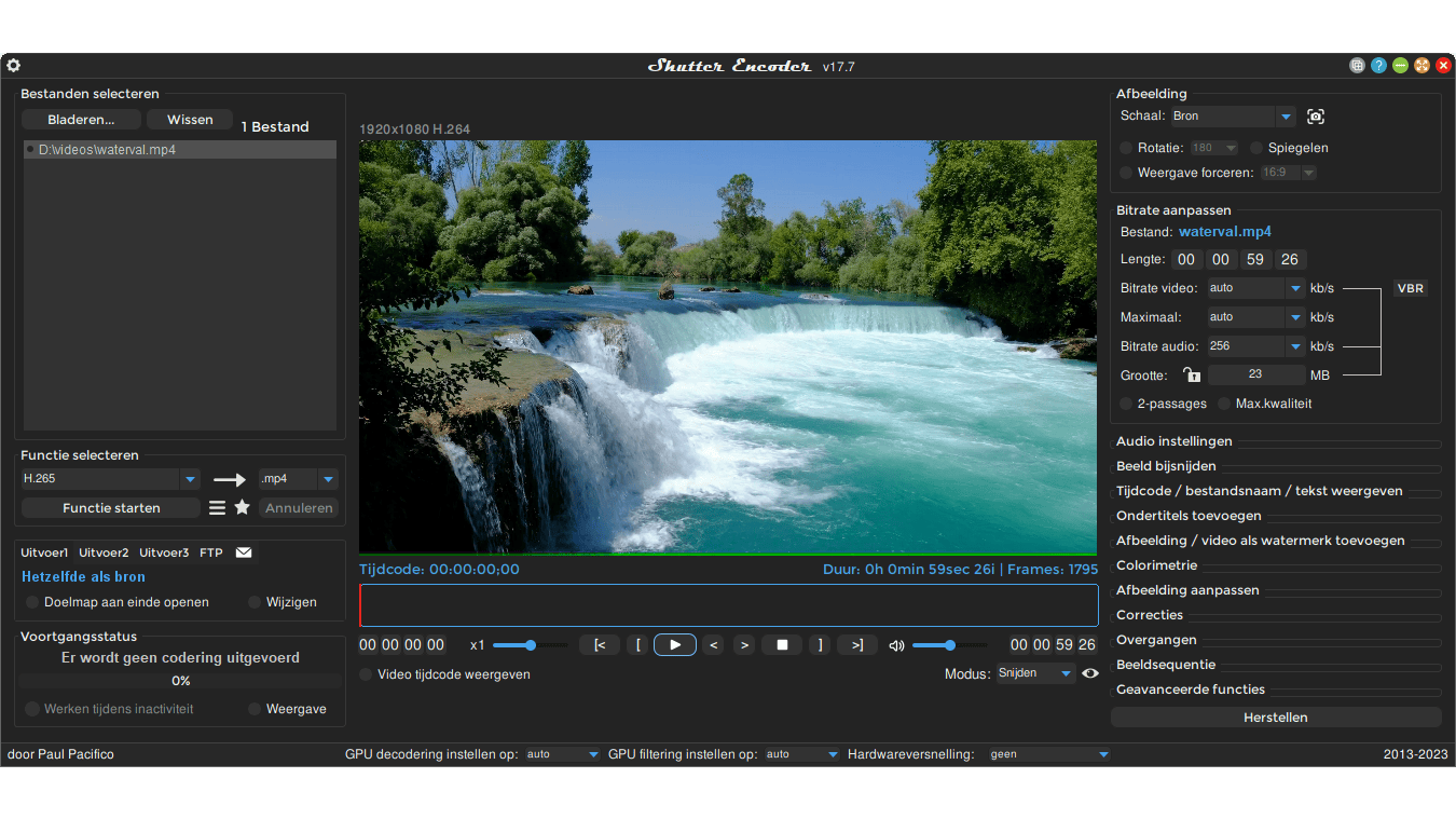 Shutter Encoder is een uitgelezen tool voor allerlei mediaconversies en bewerkingen.