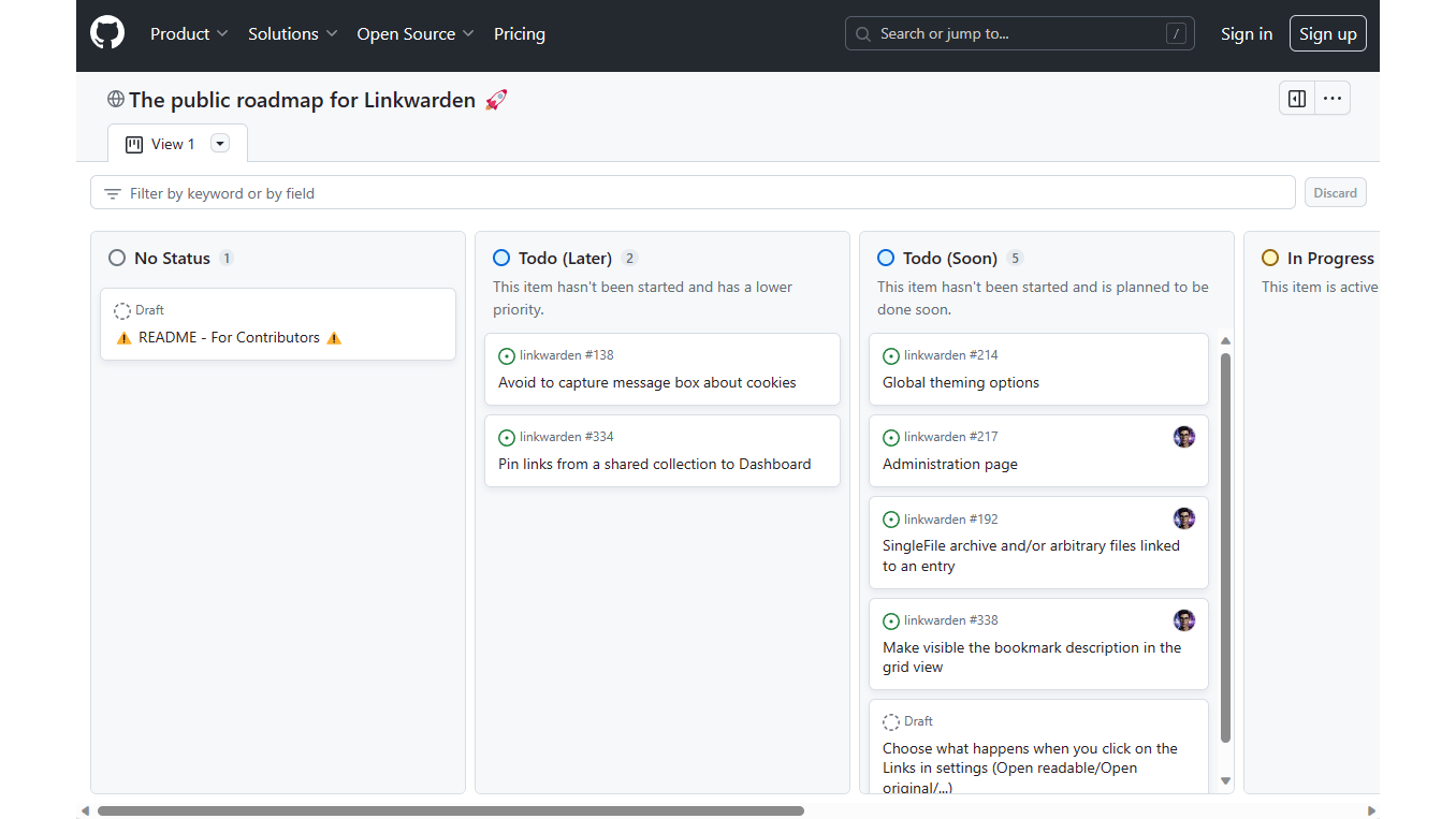 In de roadmap kun je zien wat de plannen voor toekomstige uitbreidingen zijn.