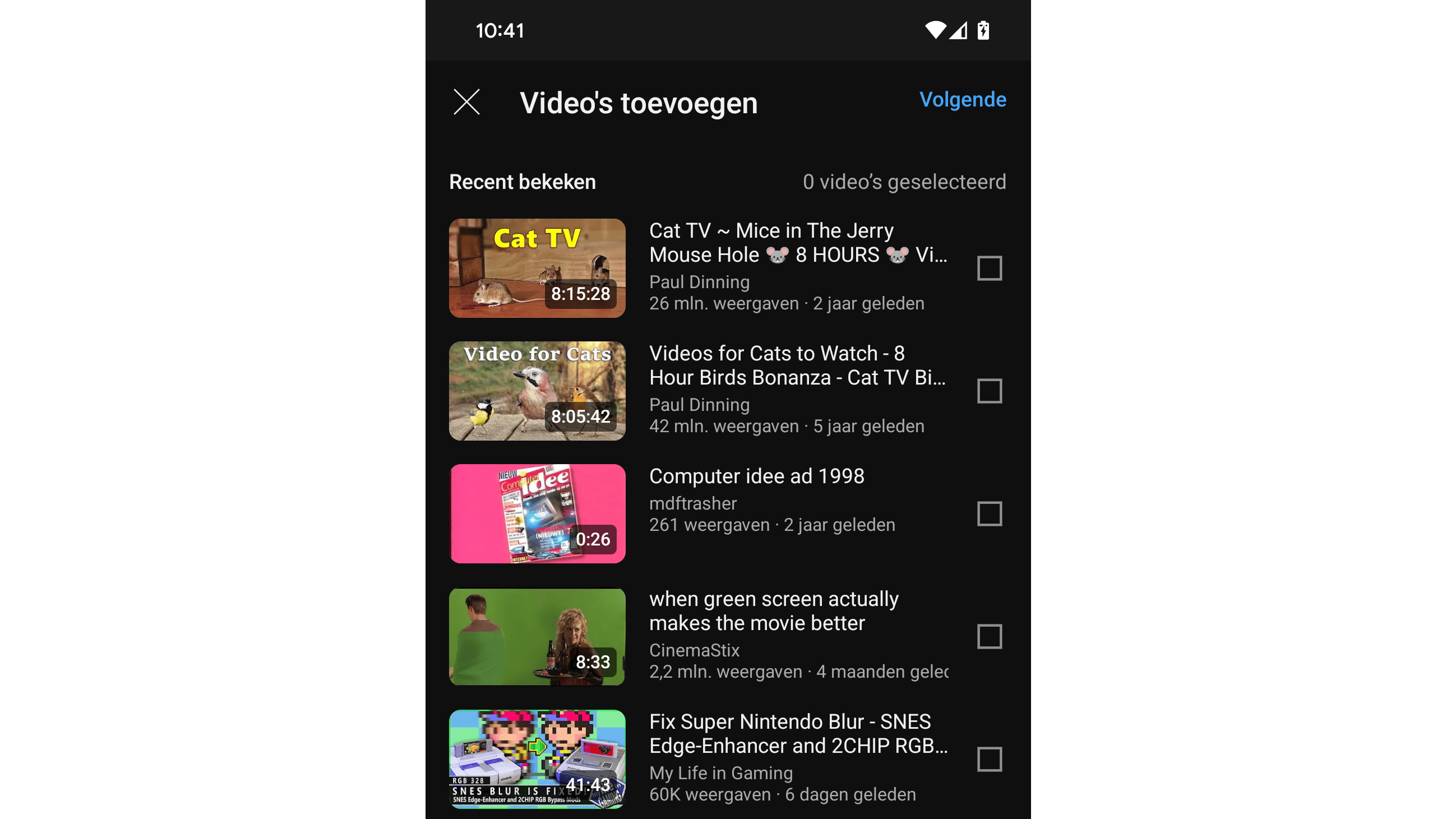 Je kunt ook eigen afspeellijsten maken.