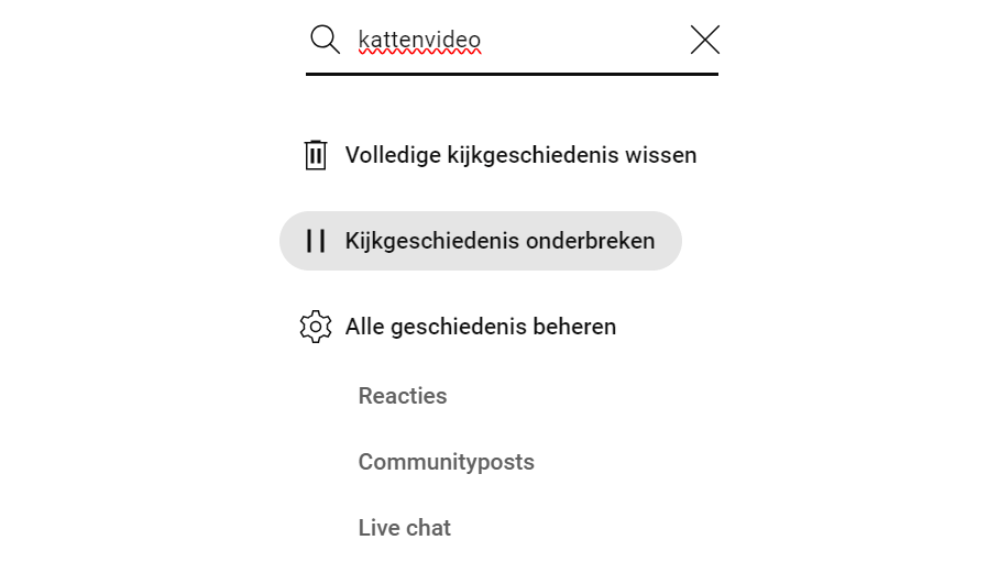 Even geen geschiedenis? Zet de functie op pauze.