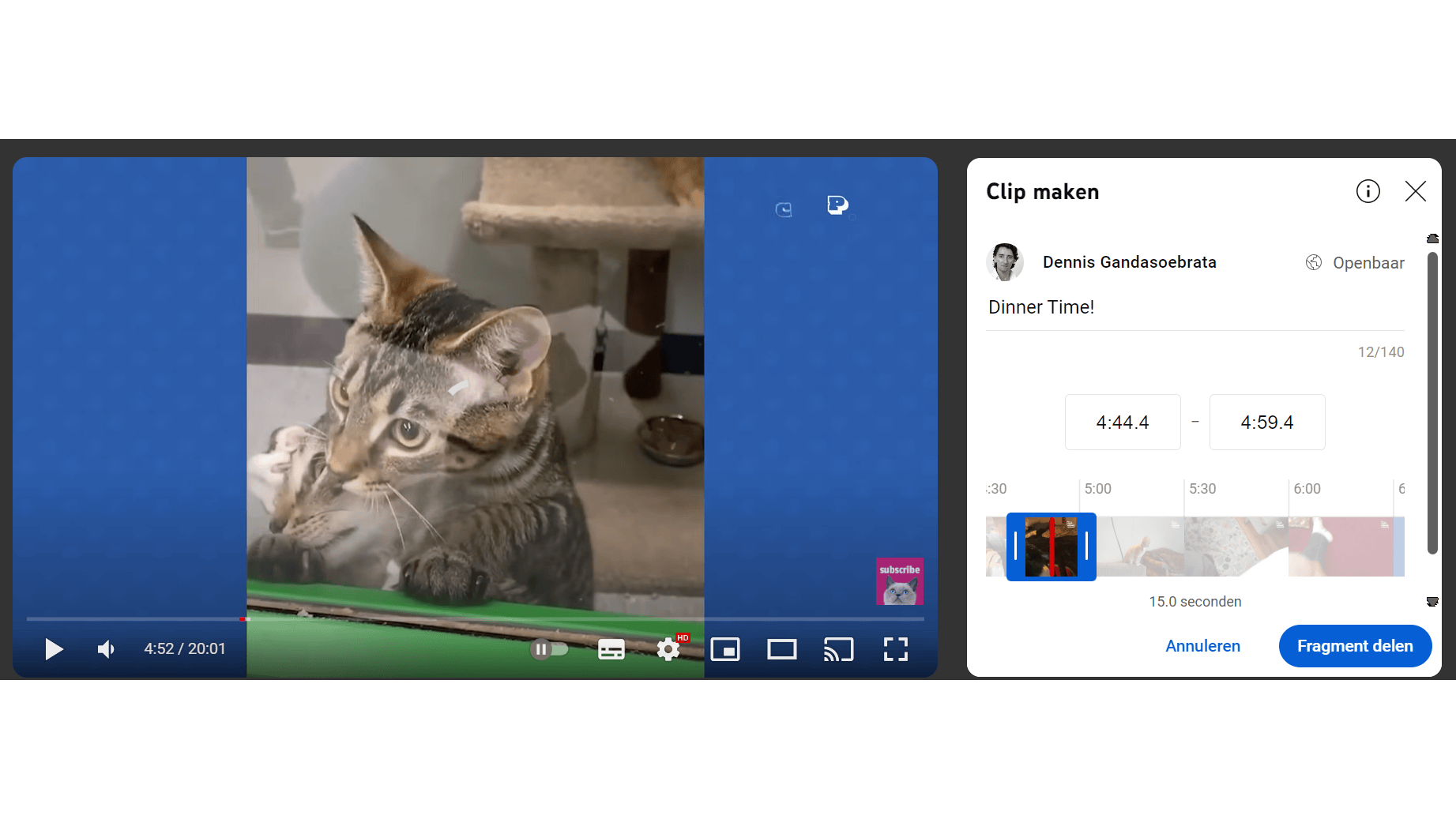 Welke clip wil jij met anderen delen?