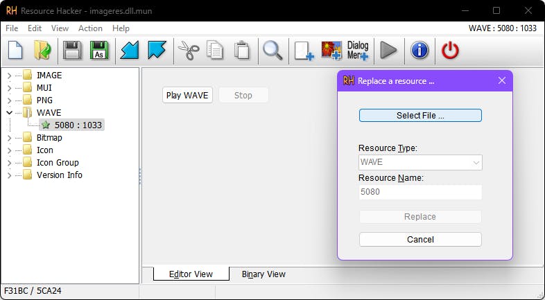Het Windows-opstartgeluid zit diep verborgen in een systeembestand en vereist een hacktool.